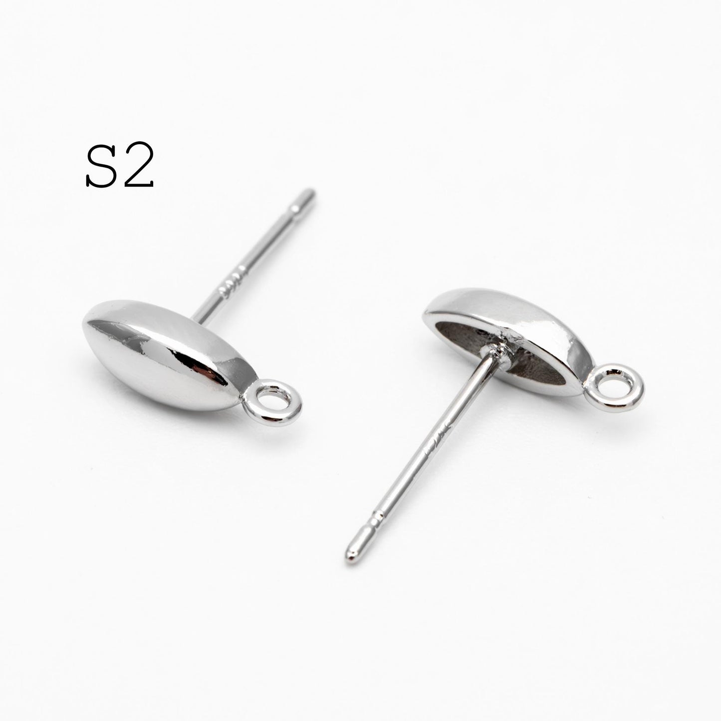 10pcs Gold/ Silver Marquise Ear Posts, Horse Eye Stud Earrings, Jewelry Making, Diy Material, Jewelry Supplies (GB-3722)