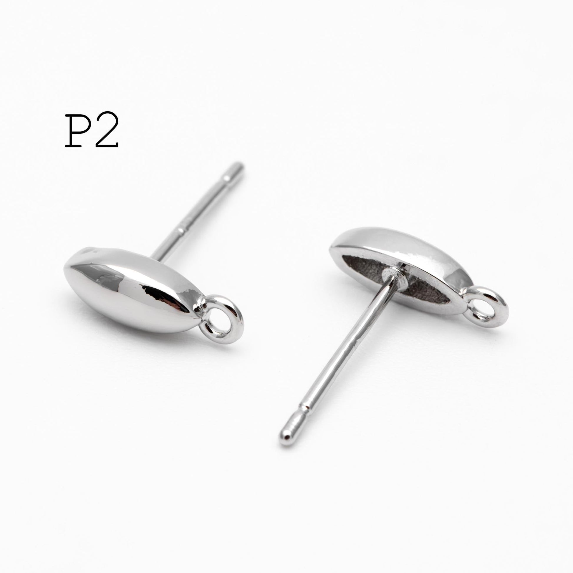 10pcs Gold/ Silver Marquise Ear Posts, Horse Eye Stud Earrings, Jewelry Making, Diy Material, Jewelry Supplies (GB-3722)