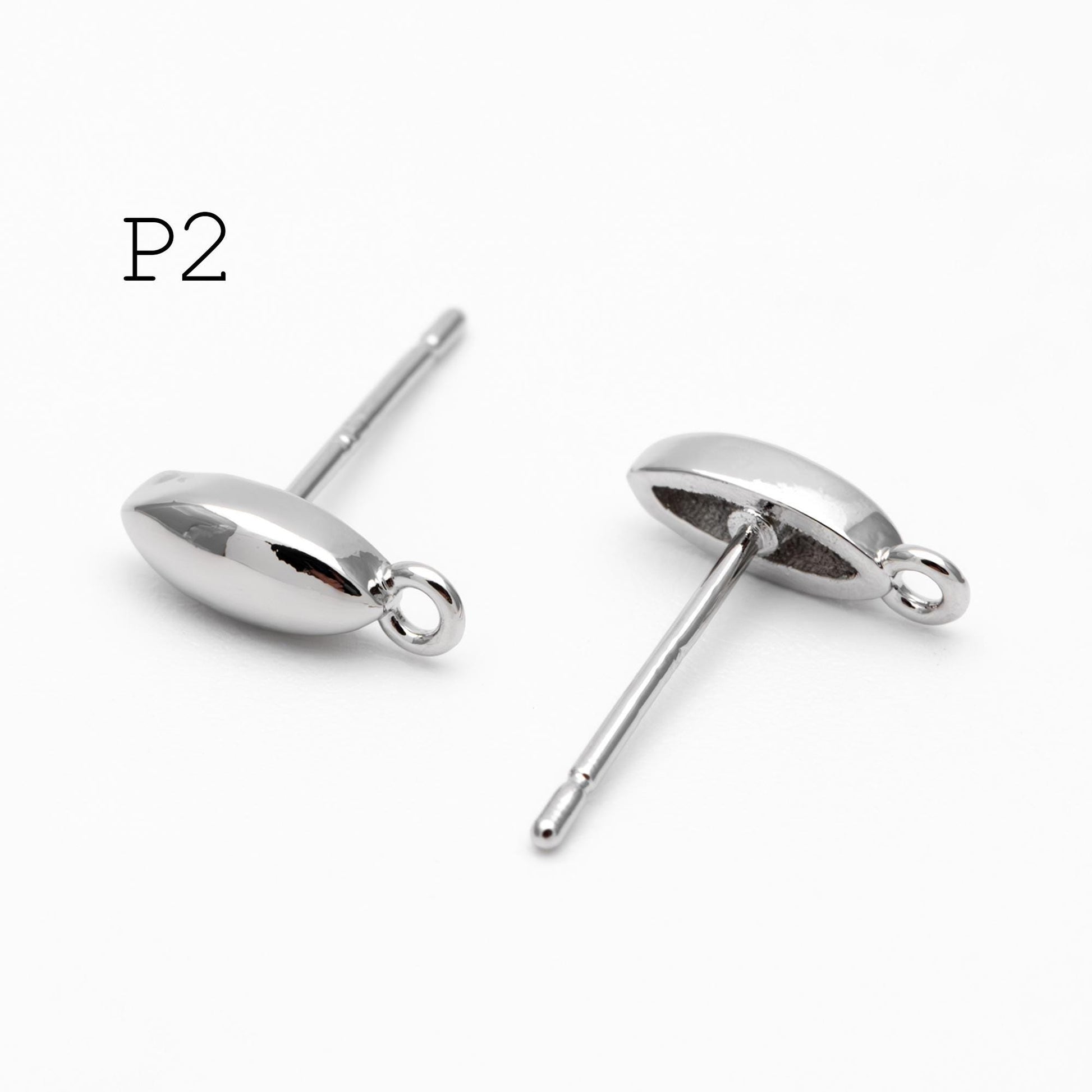 10pcs Gold/ Silver Marquise Ear Posts, Horse Eye Stud Earrings, Jewelry Making, Diy Material, Jewelry Supplies (GB-3722)