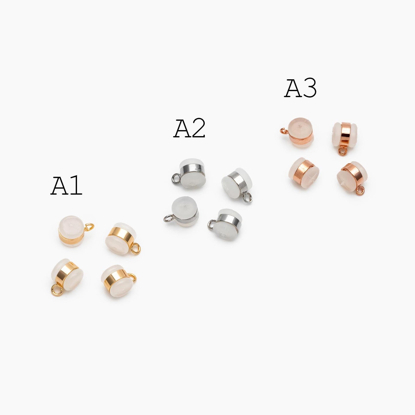 20pcs Gold/ Rhodium plated Ear Nuts, Earring Back Stoppers, Jewelry Findings Wholesale (#GB-651)
