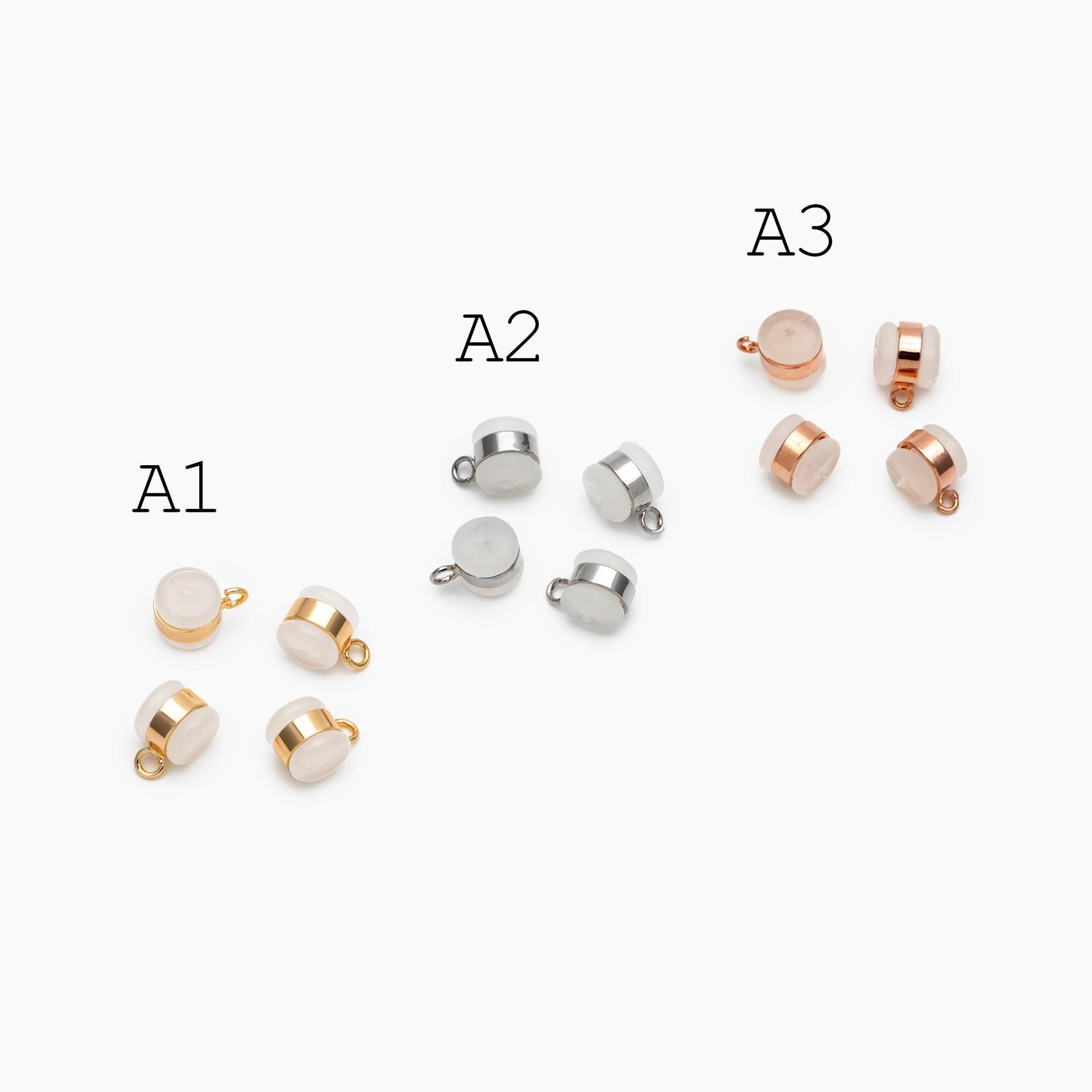 20pcs Gold/ Rhodium plated Ear Nuts, Earring Back Stoppers, Jewelry Findings Wholesale (#GB-651)
