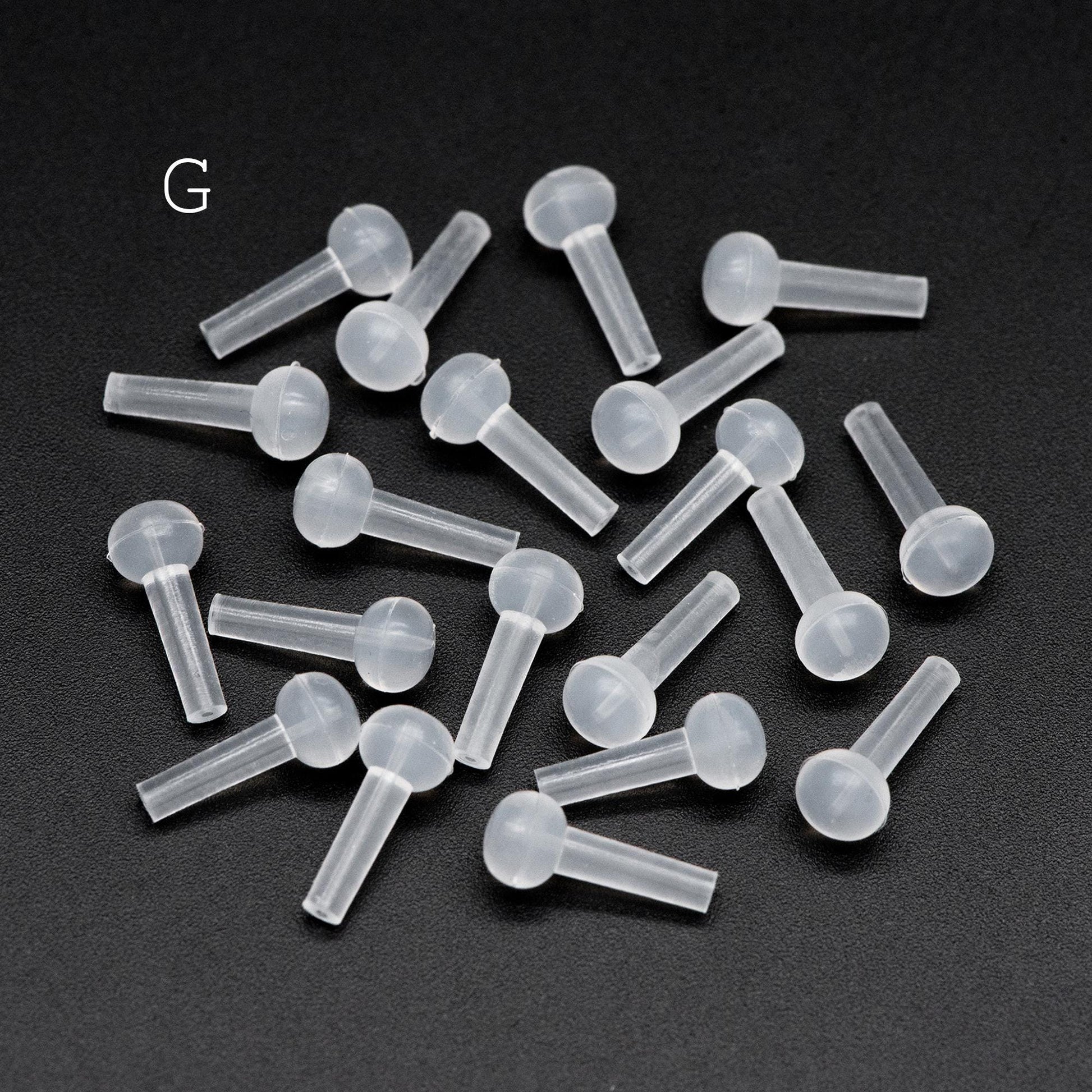 20pcs Gold/ Rhodium plated Ear Nuts, Earring Back Stoppers, Jewelry Findings Wholesale (#GB-651)