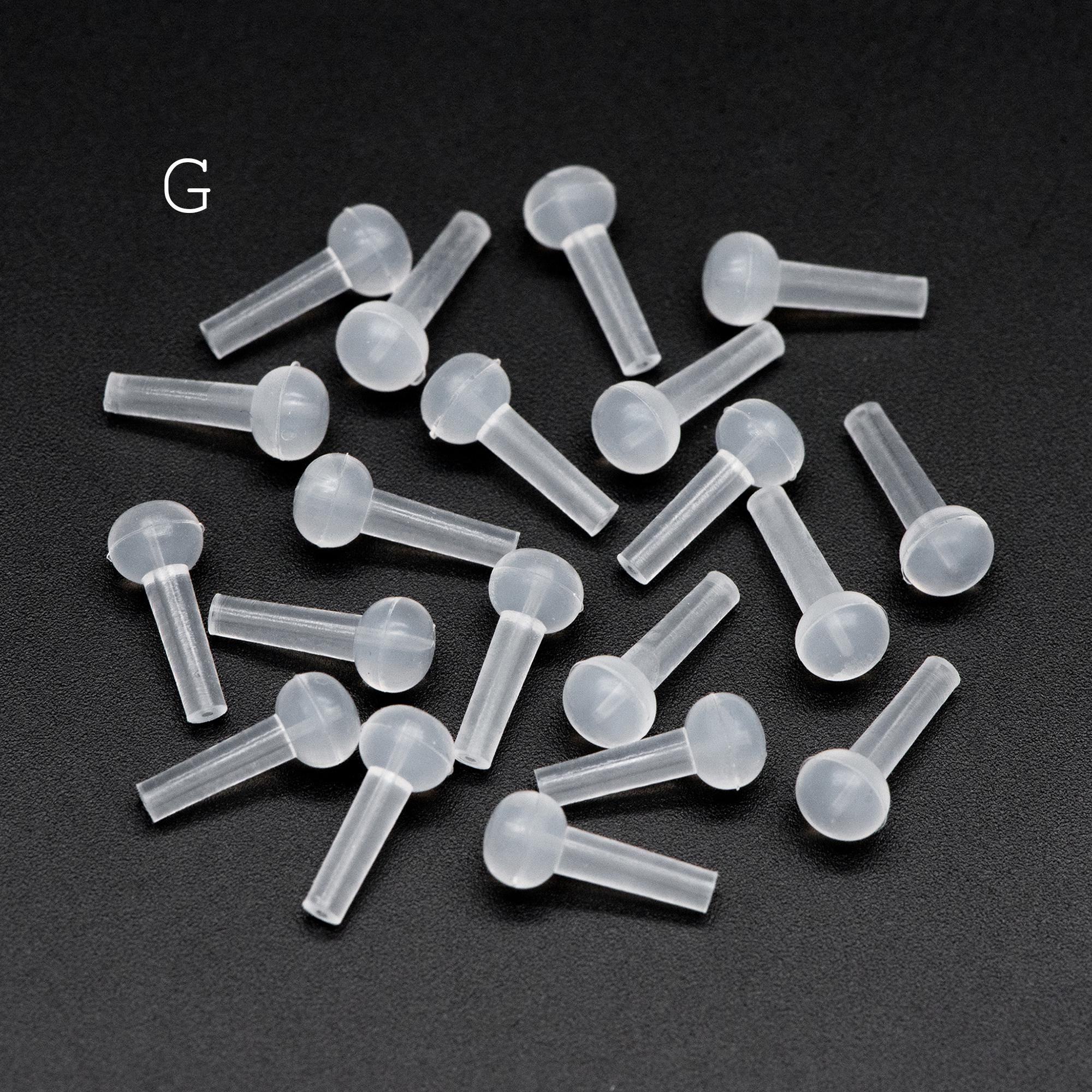 20pcs Gold/ Rhodium plated Ear Nuts, Earring Back Stoppers, Jewelry Findings Wholesale (#GB-651)