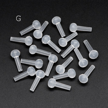 20pcs Gold/ Rhodium plated Ear Nuts, Earring Back Stoppers, Jewelry Findings Wholesale (#GB-651)