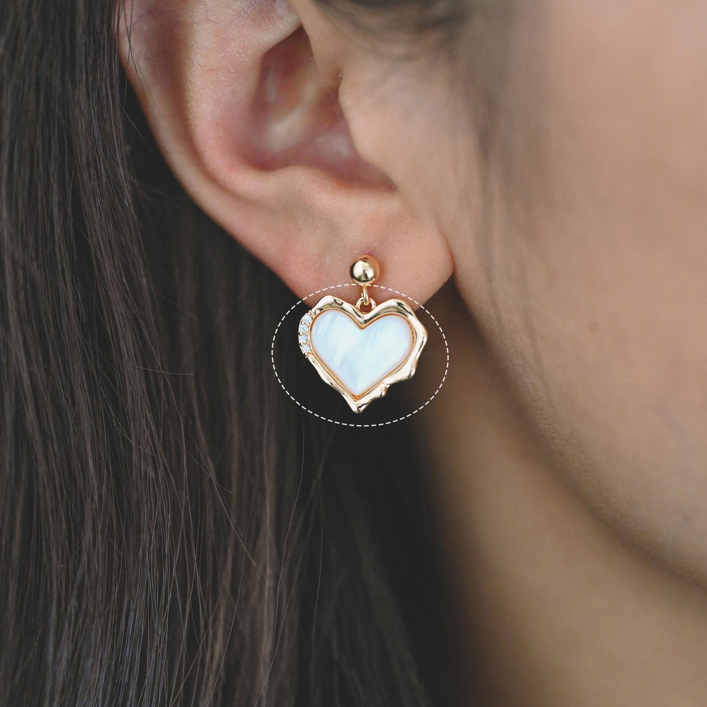 4pcs Gold/ Silver Tone Heart Charms, 18K Gold/ Rhodium plated Brass, Dainty Heart Pendants (GB-2782)