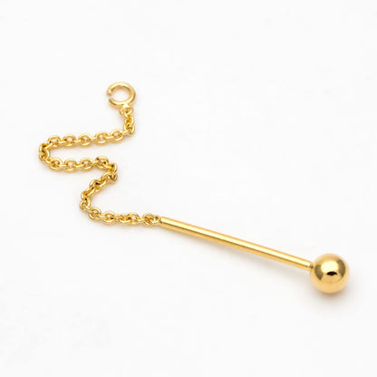 10pcs Gold/ Silver Tone Long Bar Charms , Gold/ Rhodium plated Brass Stick Pendants (GB-1279)