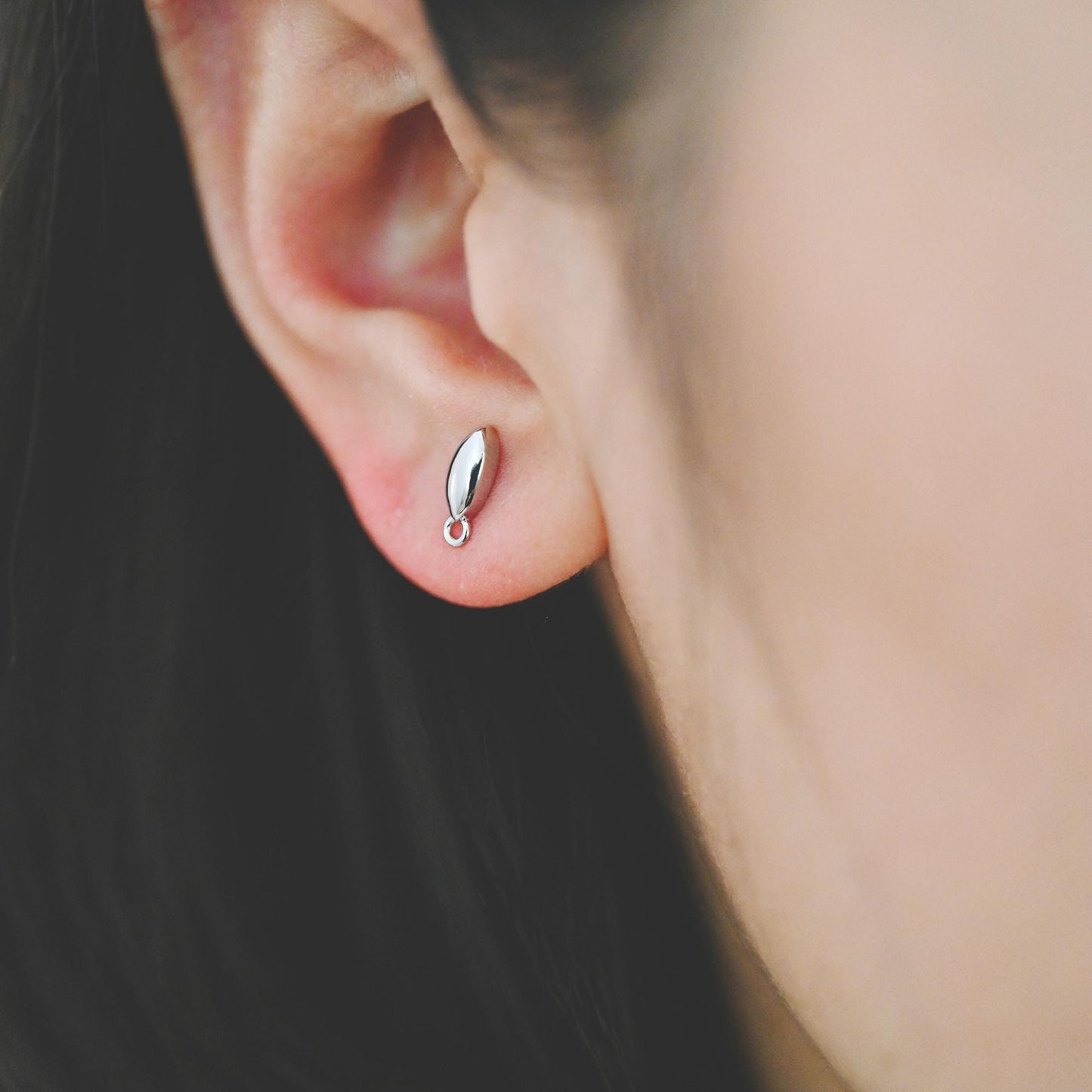 10pcs Gold/ Silver Marquise Ear Posts, Horse Eye Stud Earrings, Jewelry Making, Diy Material, Jewelry Supplies (GB-3722)