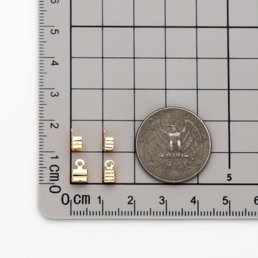 20pcs Gold Flat Cords Crimp End, Gold plated Brass, Cord Finding for Jewelry Making (GB-4661)