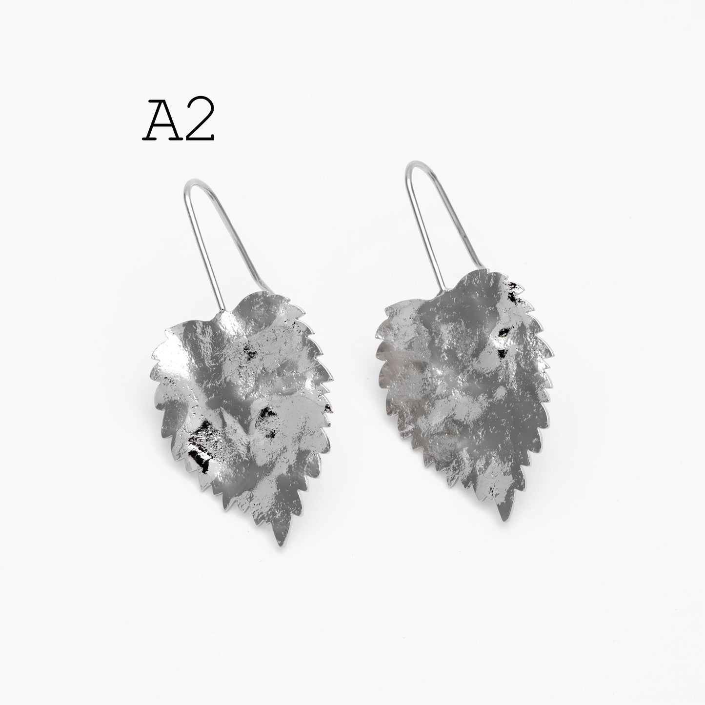 4pcs Gold/ Silver Tone Leaf Ear Hooks, Simple Earwires Earring Components (GB-3323)