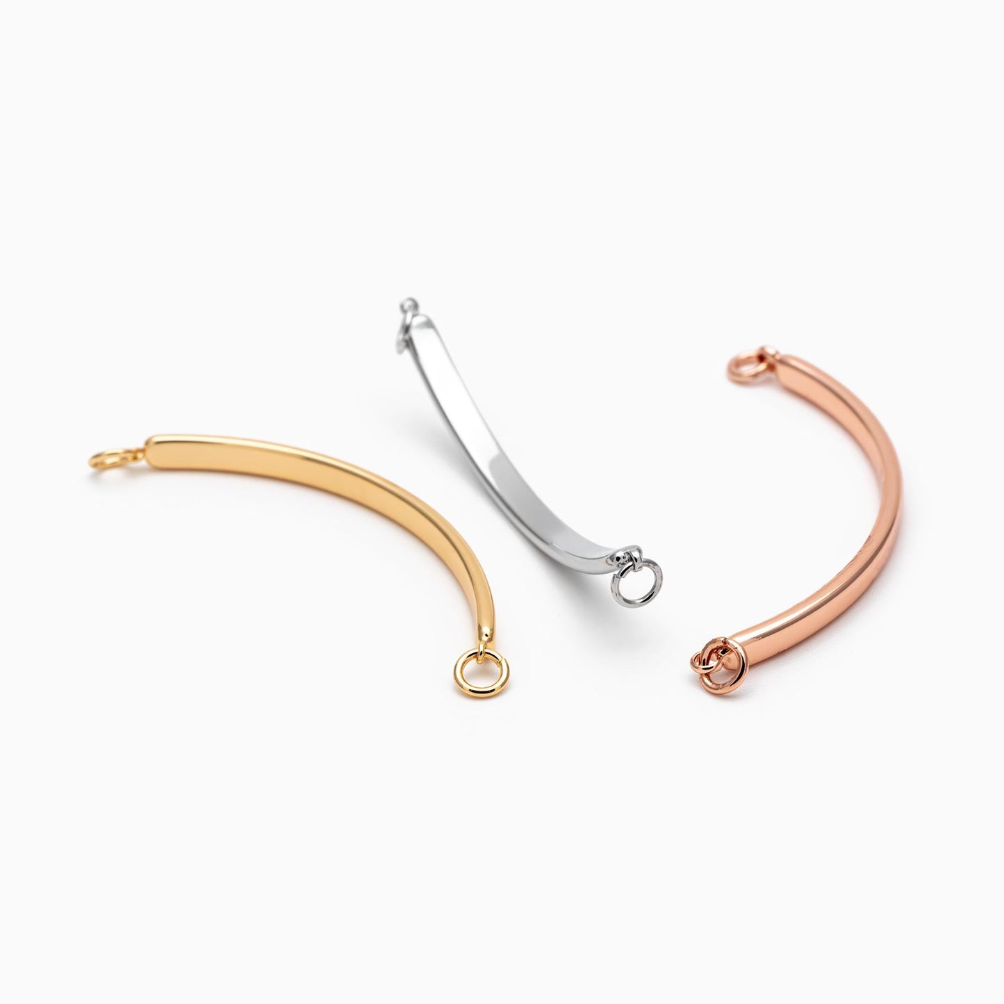 10pcs Gold/ Silver/ Rose Gold Bangles for Bracelets, Bracelet Finding Components (#GB-632)