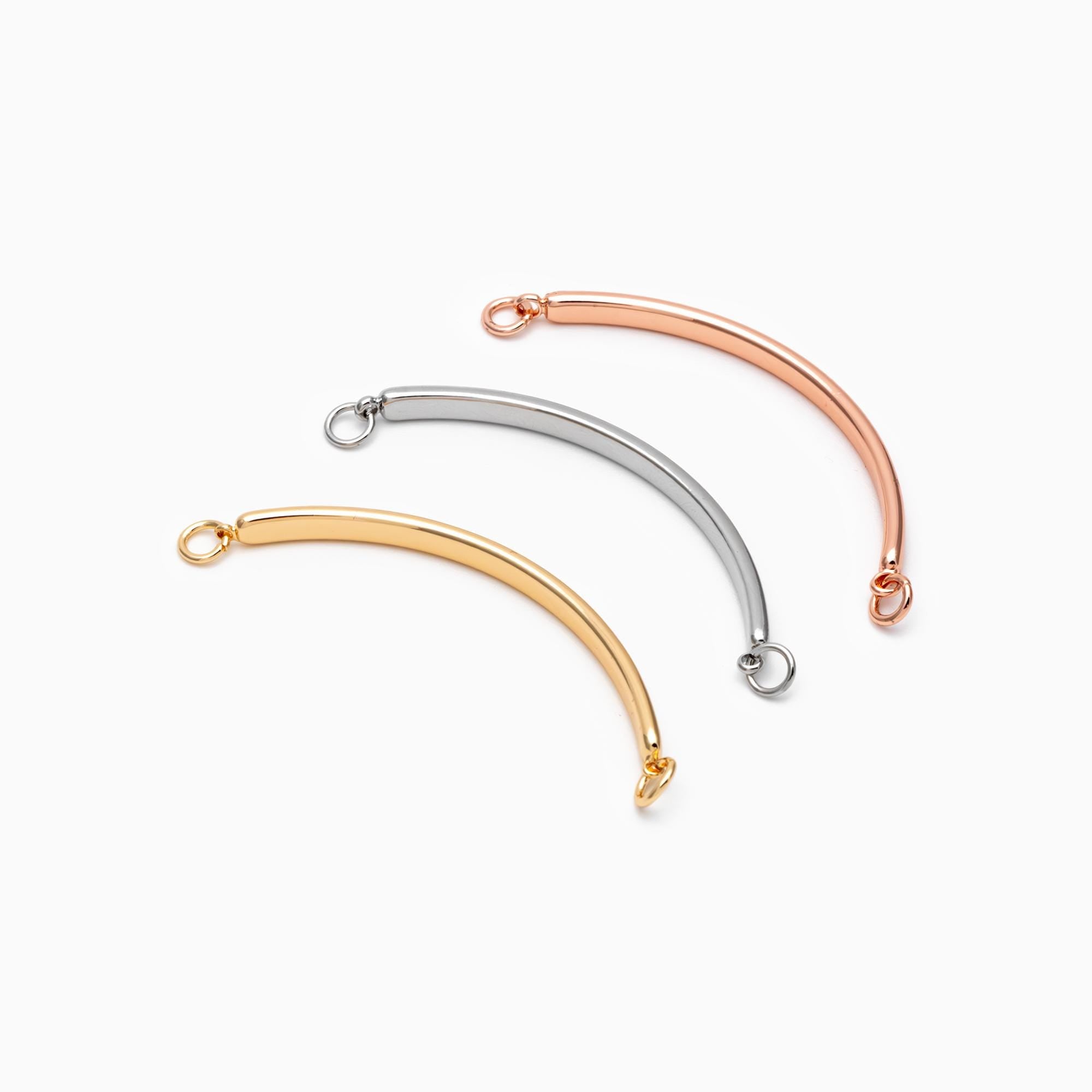 10pcs Gold/ Silver/ Rose Gold Bangles for Bracelets, Bracelet Finding Components (#GB-632)