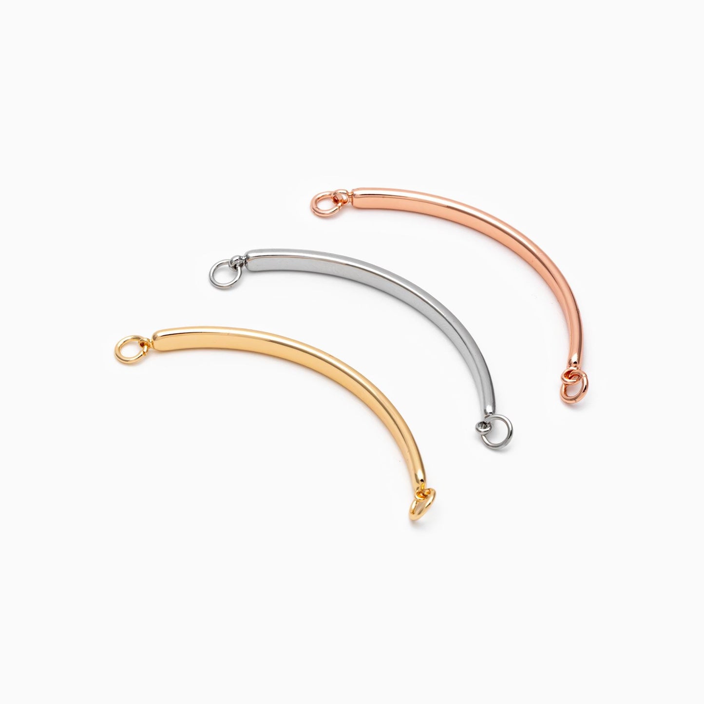 10pcs Gold/ Silver/ Rose Gold Bangles for Bracelets, Bracelet Finding Components (#GB-632)