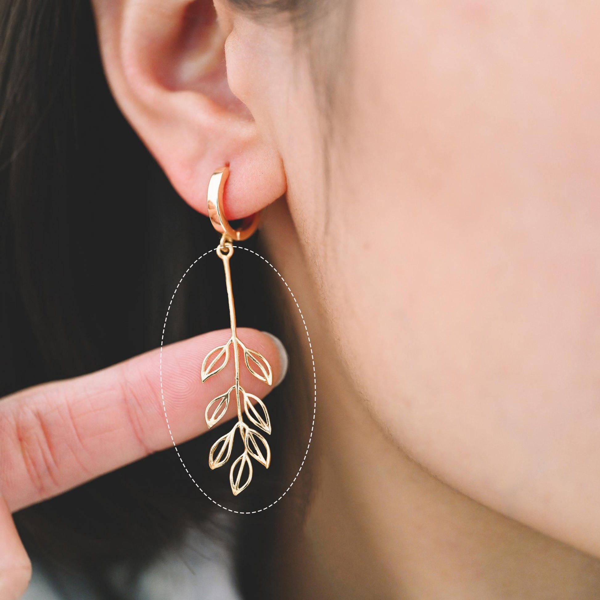 10pcs Gold Flower Leaf Charms, 18K Gold plated Brass, Dainty Earring Pendants (GB-4425)