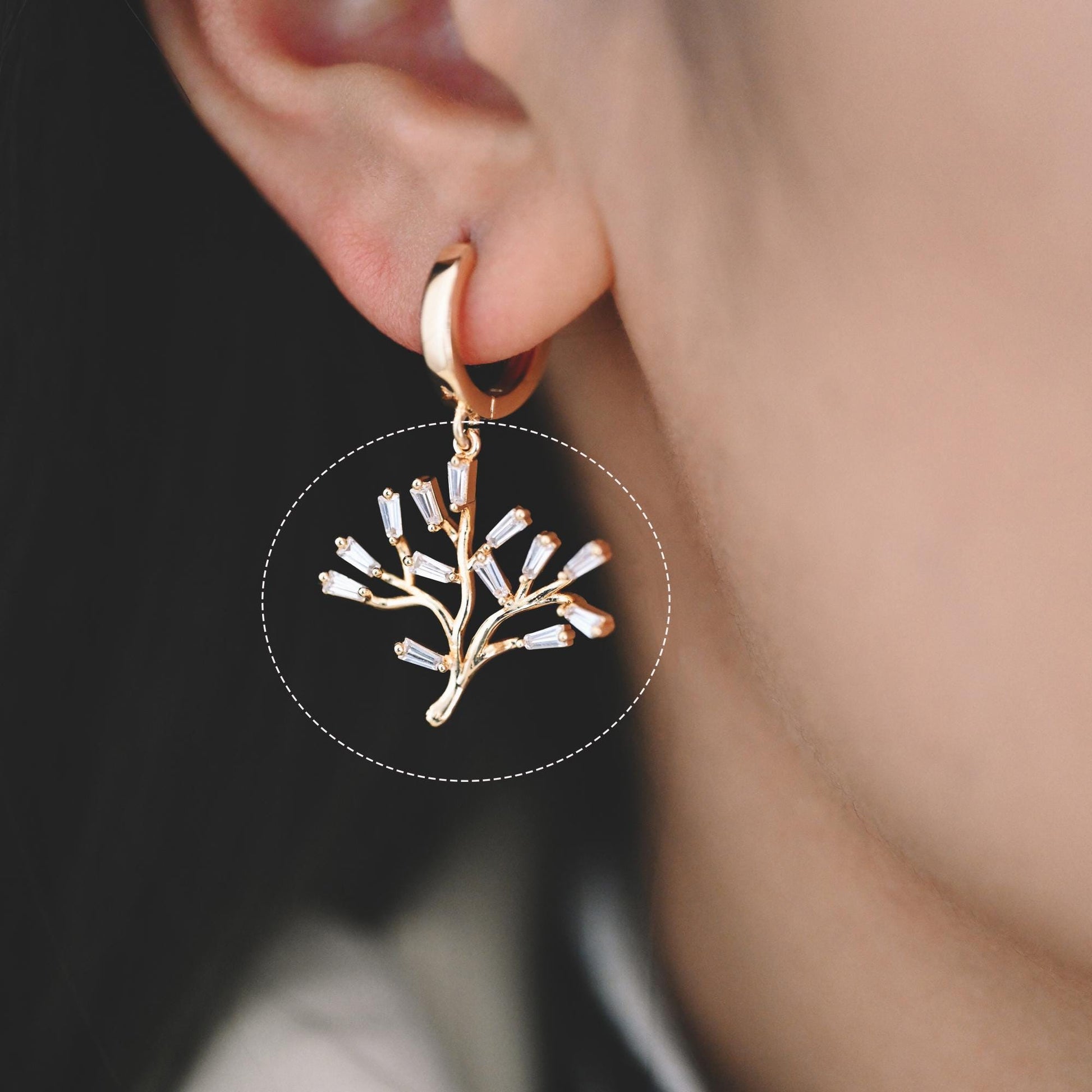 4pcs CZ pave Gold/ Silver Tone Leaf Charms, Leaf Pendants, Earring Findings, Jewelry Making, Jewelry Supplies (GB-3037)