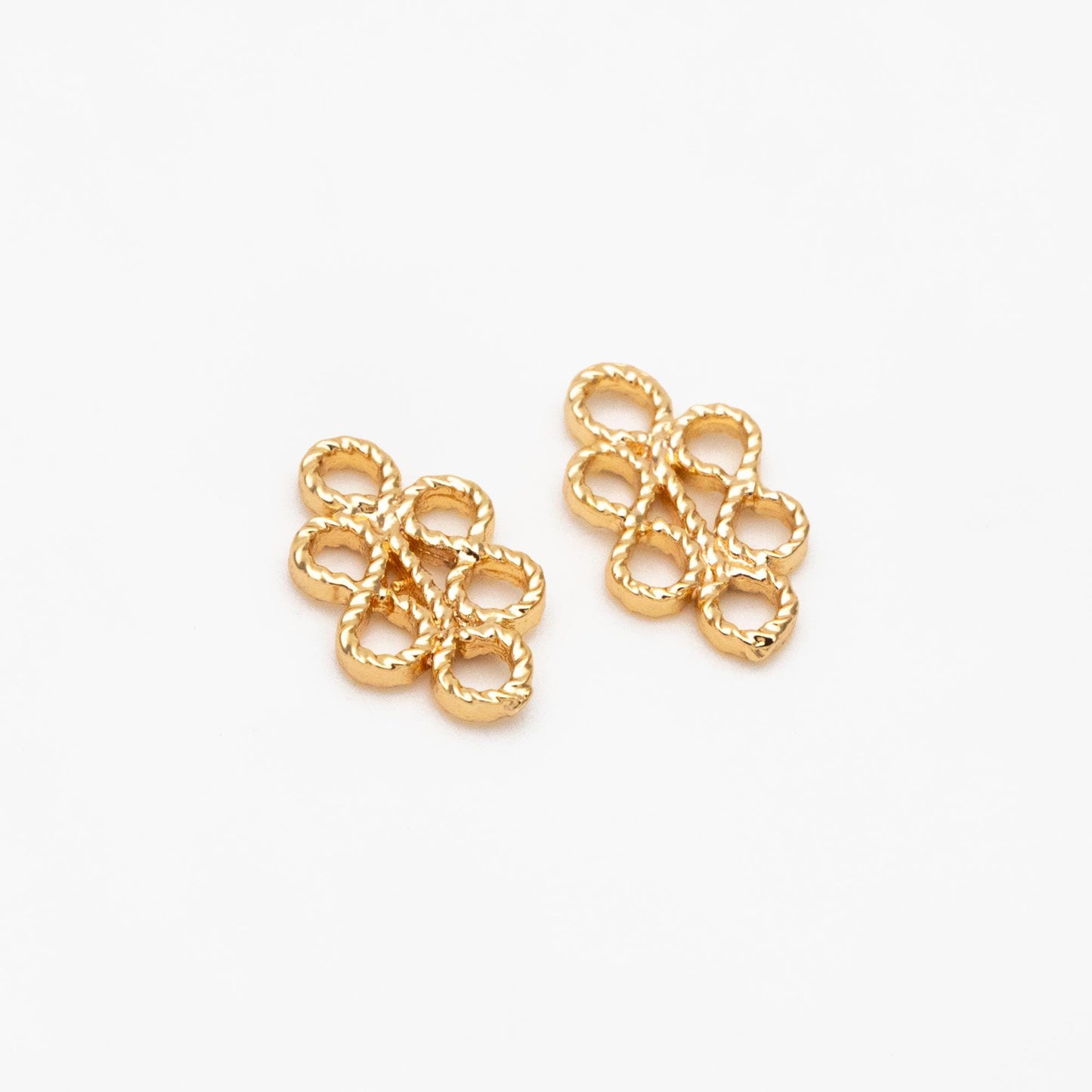 10pcs Gold Filigree Flower Charm Pendants, Gold plated Brass, Jewelry Making, Diy Material, Jewelry Supplies (GB-114)