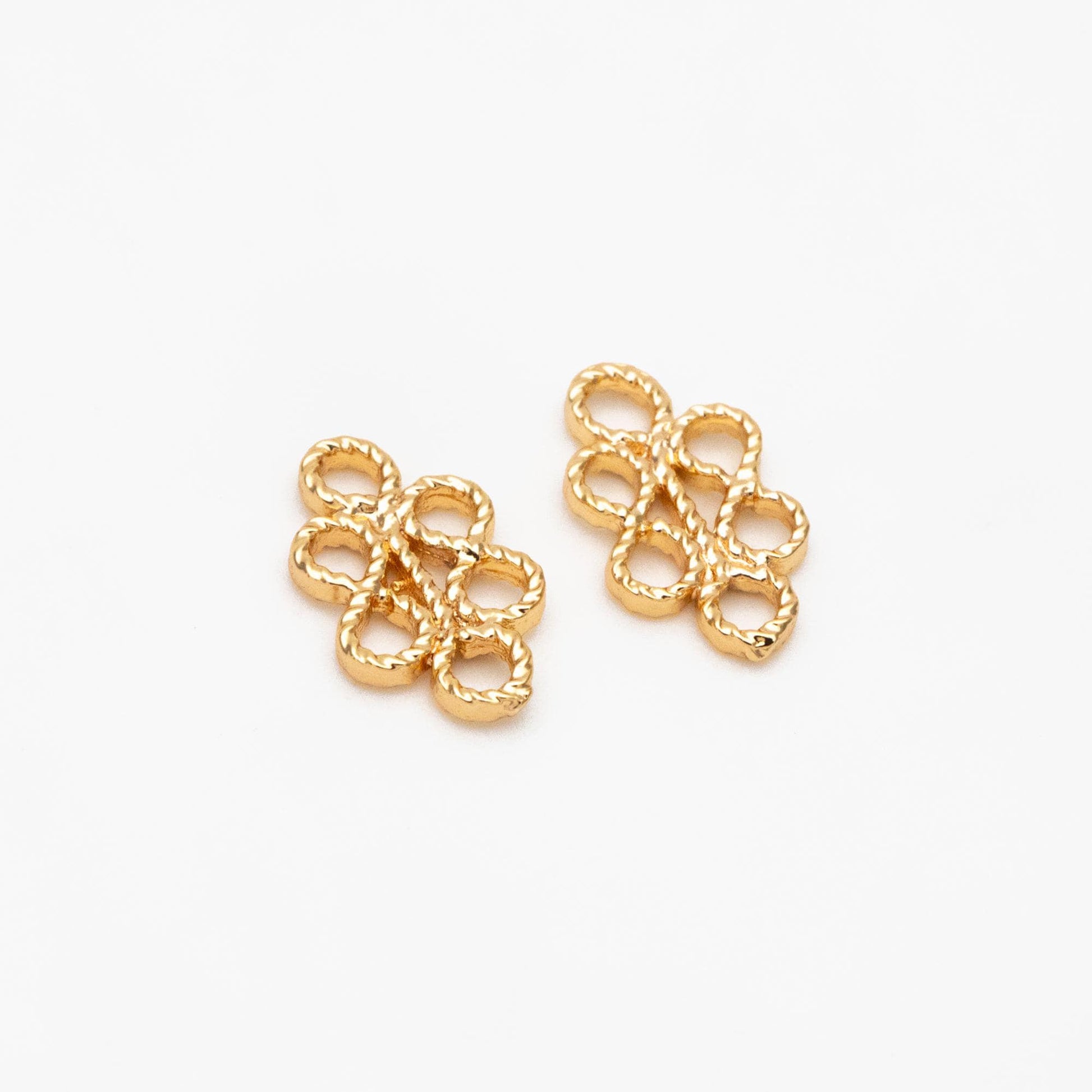 10pcs Gold Filigree Flower Charm Pendants, Gold plated Brass, Jewelry Making, Diy Material, Jewelry Supplies (GB-114)