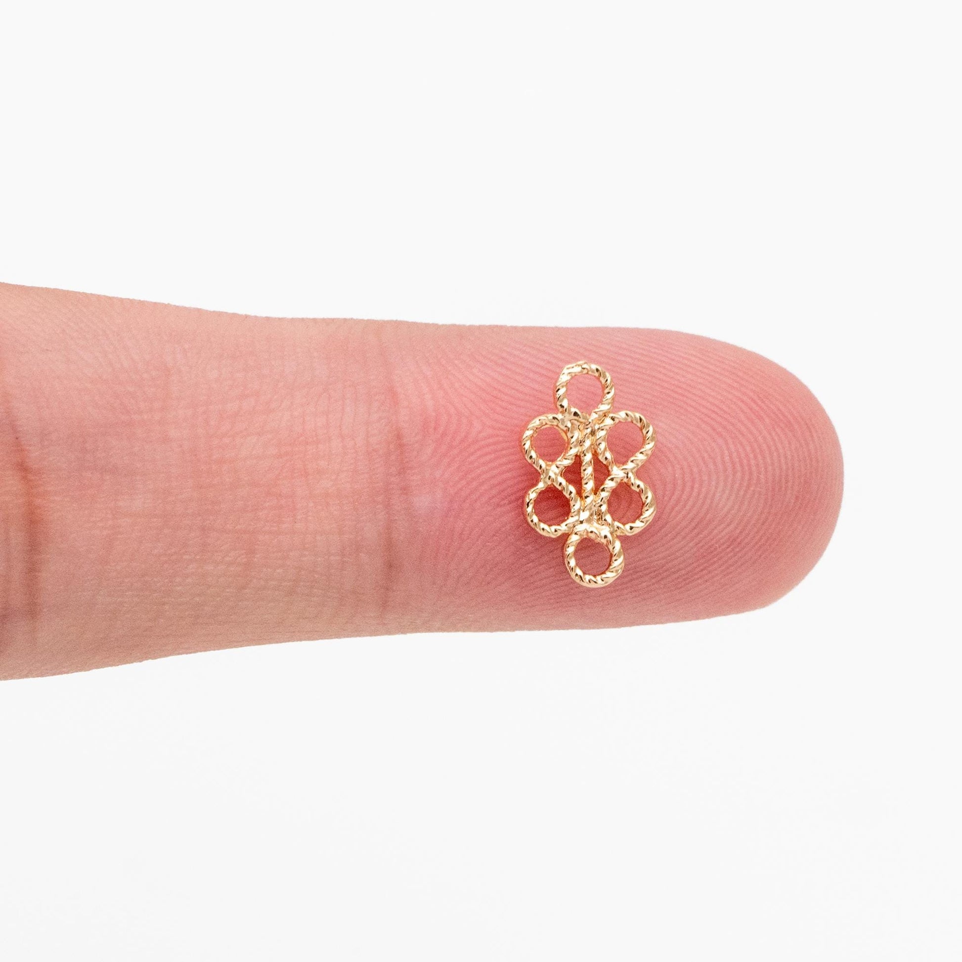 10pcs Gold Filigree Flower Charm Pendants, Gold plated Brass, Jewelry Making, Diy Material, Jewelry Supplies (GB-114)