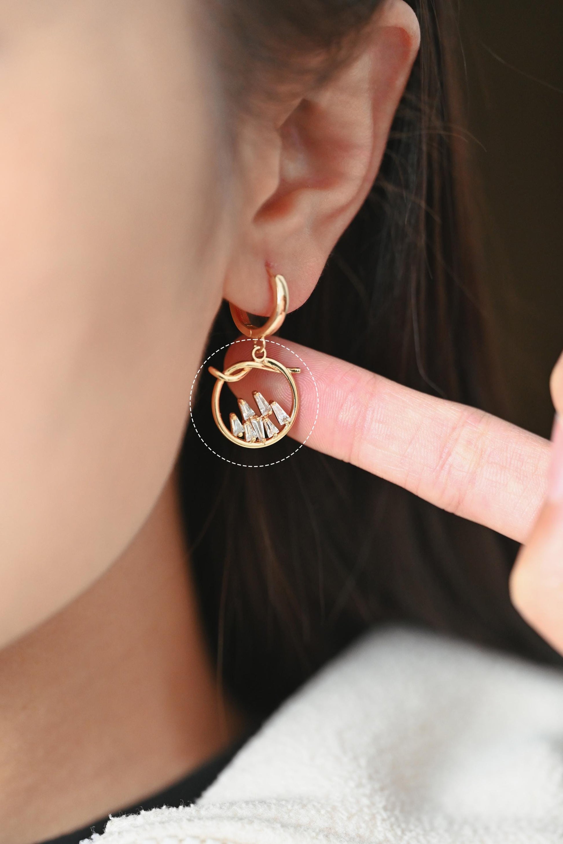 4pcs Gold Knot Triangle/ Circle/ Heart Charms, Earring Findings, Jewelry Making, Diy Material, Jewelry Supplies (GB-2125)