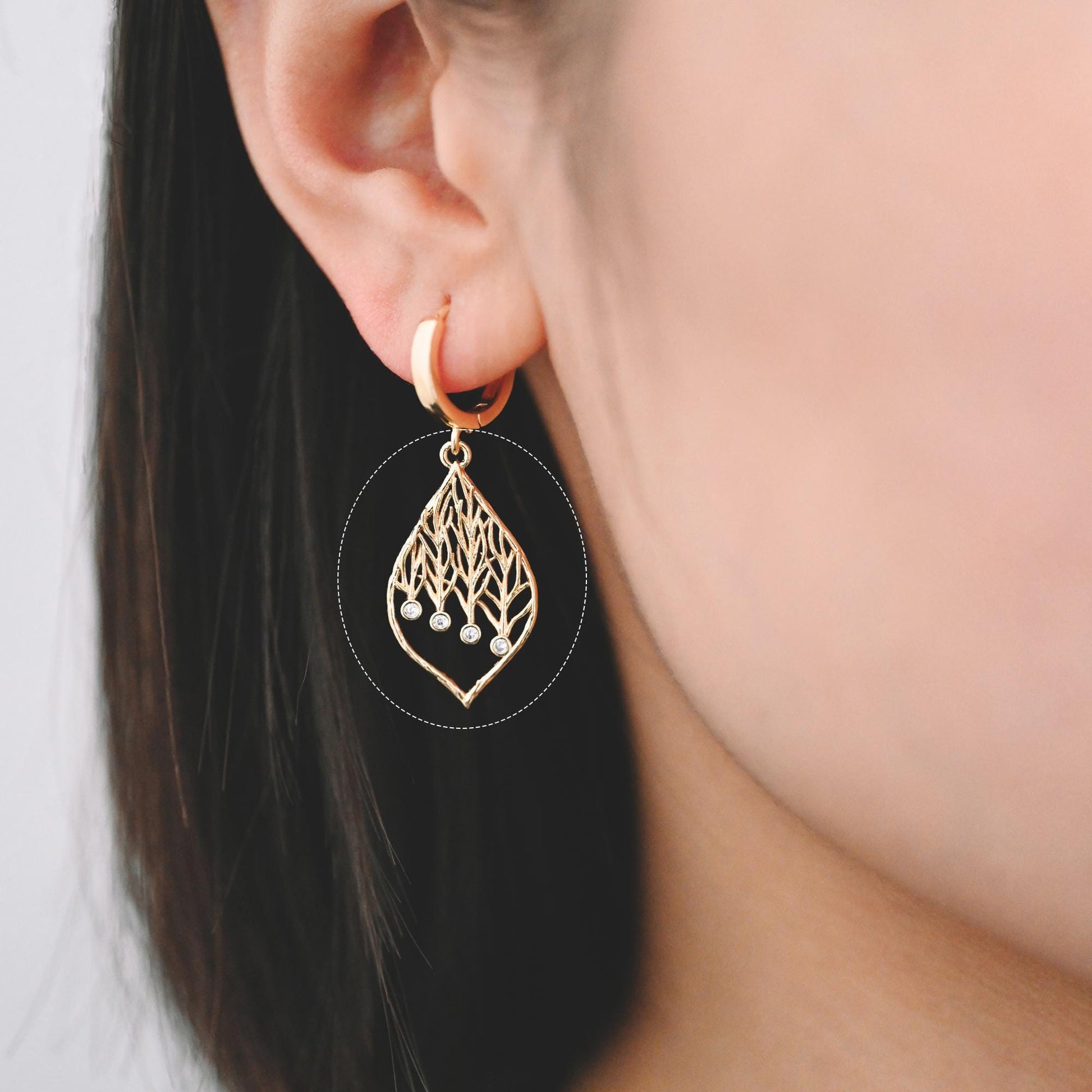 4pcs CZ Pave Geometric Charms: 18K Gold/Rhodium Plated Brass, DIY Jewelry Pendants (GB-2273)