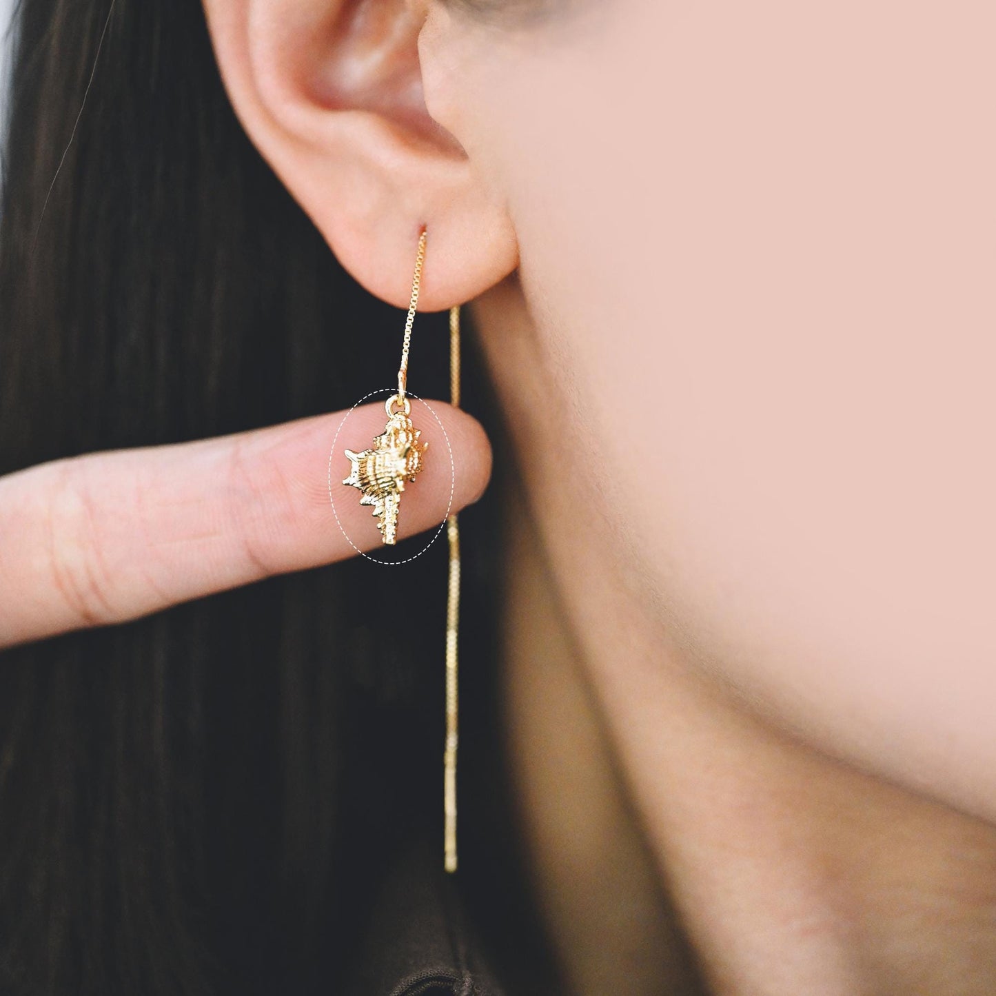 10pcs Gold/ Silver tone Seashell Charms , 18K Gold/ Rhodium plated Brass, Dainty Shell Dangle Pendants (GB-2680)