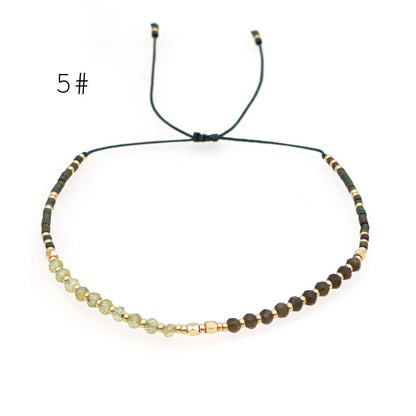 Adjustable String Bracelet, Miyuki Bracelet, Stone Bracelet, Tiny Beaded Bracelets, Layering Bracelet, Boho Bracelet (RM-62)