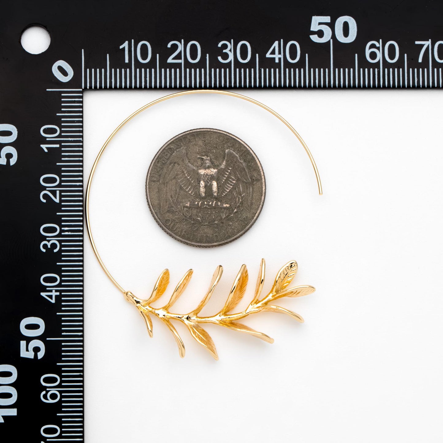 4pcs Gold/ Silver Tone Leaf Ear Hooks, Dainty Branch Earring (GB-4653)