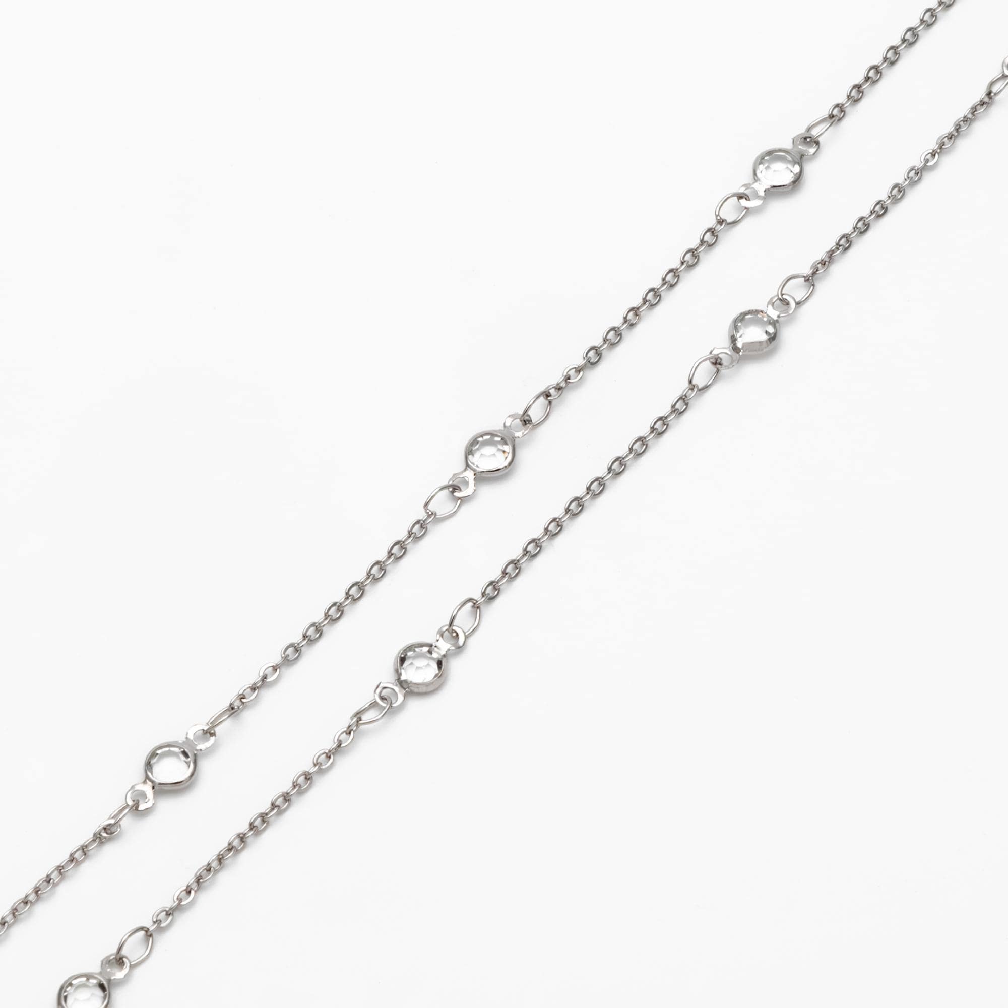 Gold plated Brass Crystal Beaded Chains, 4.5/ 7mm Round Coin Glass Beads, Lead Nickel Free (#LK-147)/ 1 Meter=3.3 ft