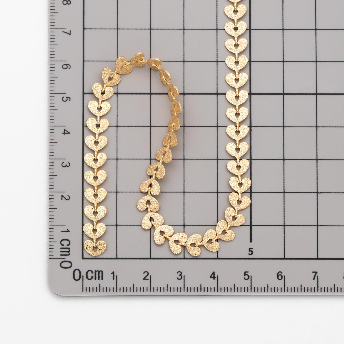 Gold plated Brass Stardust Heart Chain 7mm, Decorative Chain, Designer Chain (#LK-422)/ 1 Meter=3.3ft
