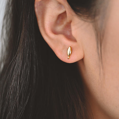 10pcs Gold/ Silver Marquise Ear Posts, Horse Eye Stud Earrings, Jewelry Making, Diy Material, Jewelry Supplies (GB-3722)