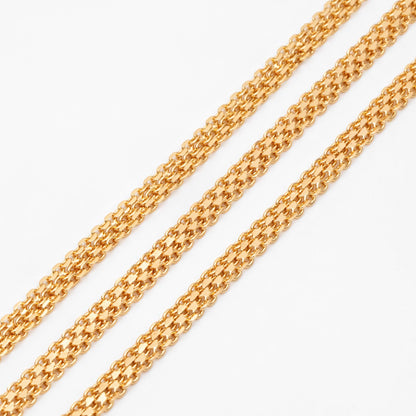 Gold plated Brass Chain,Wholesale Craft Supplies, Jewelry Supplie (#LK-323)/ 1 Meter=3.3 ft