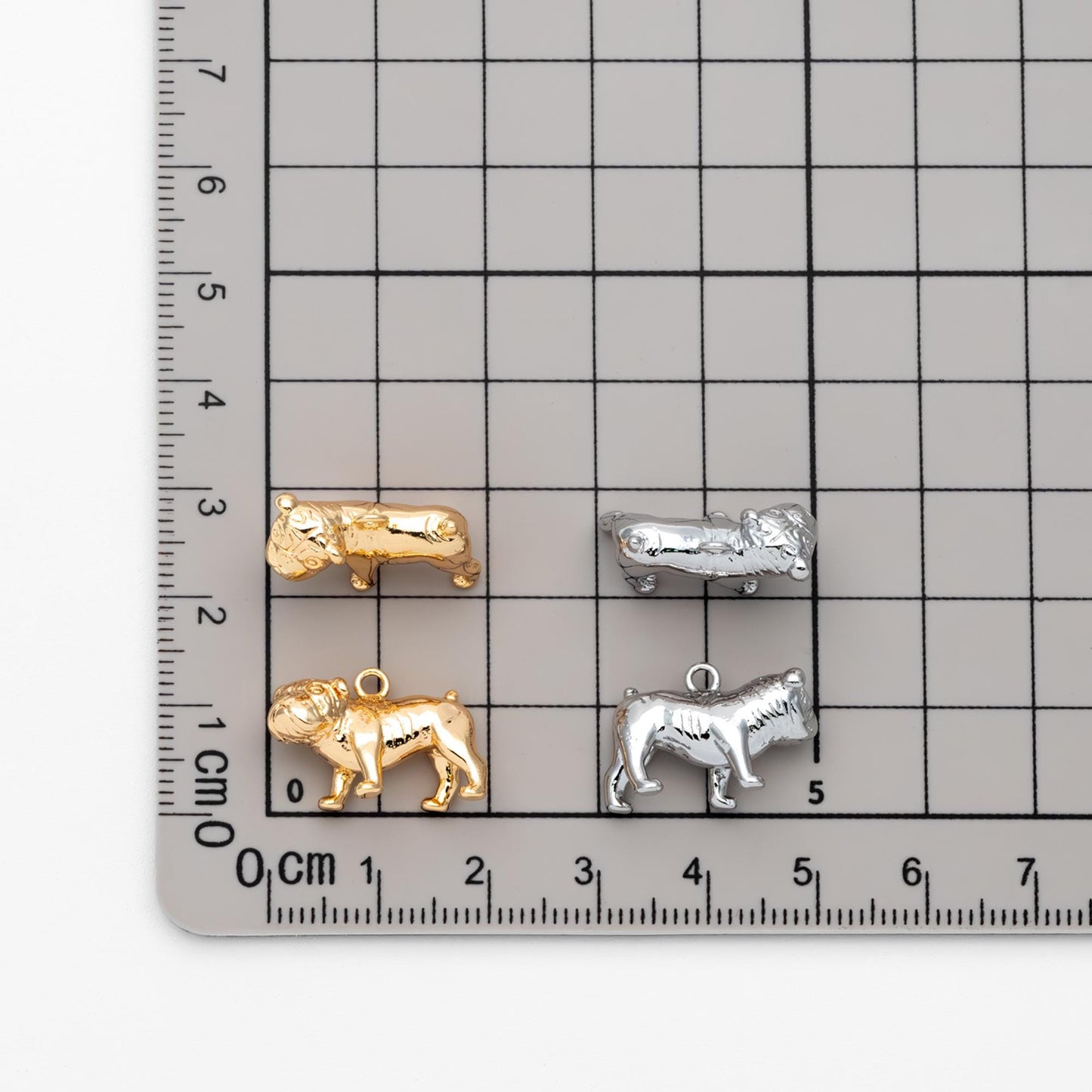 4pcs Gold/ Silver Tone 3D Dog Charm, Jewelry Making, Diy Material, Jewelry Supplies (GB-4663)