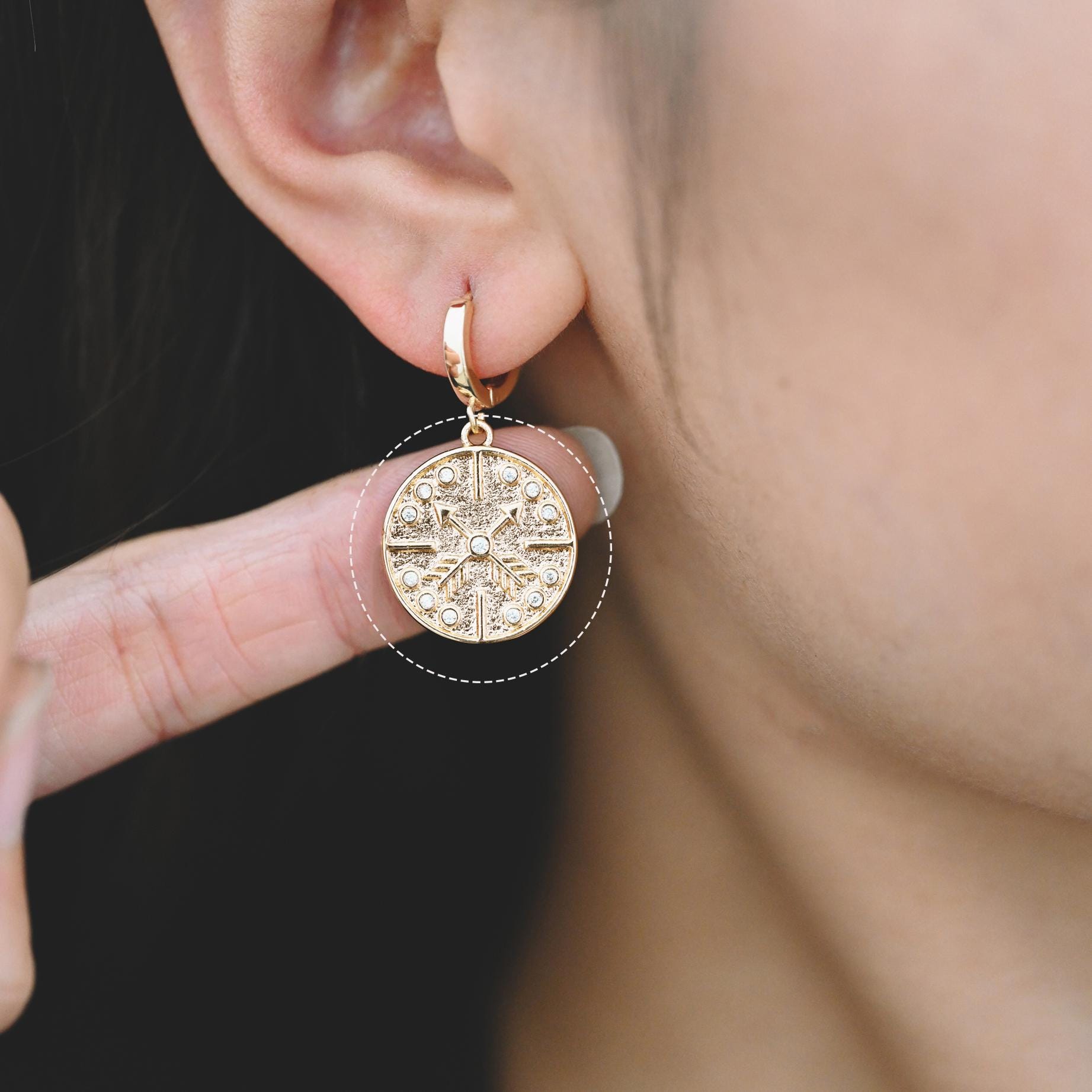 4pcs CZ pave Gold Arrow Charms, 18K Gold plated Brass, Dainty Arrow Pendant (GB-2466)