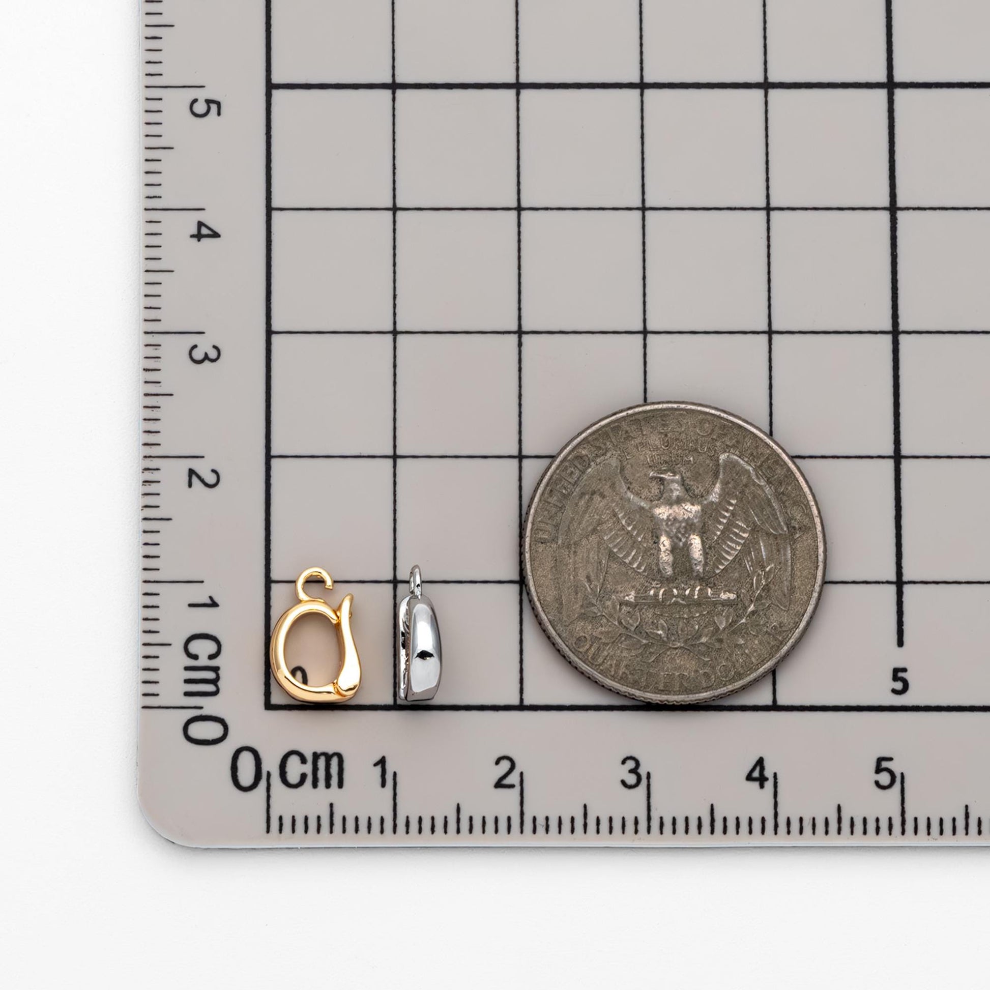 10pcs Gold/ Silver Open Loop Bail, Gold/ Rhodium Plated Bails, Small Bail, Jewelry Bail, Pendant Bails,Necklace Pendant Connector(GB-1468-E)