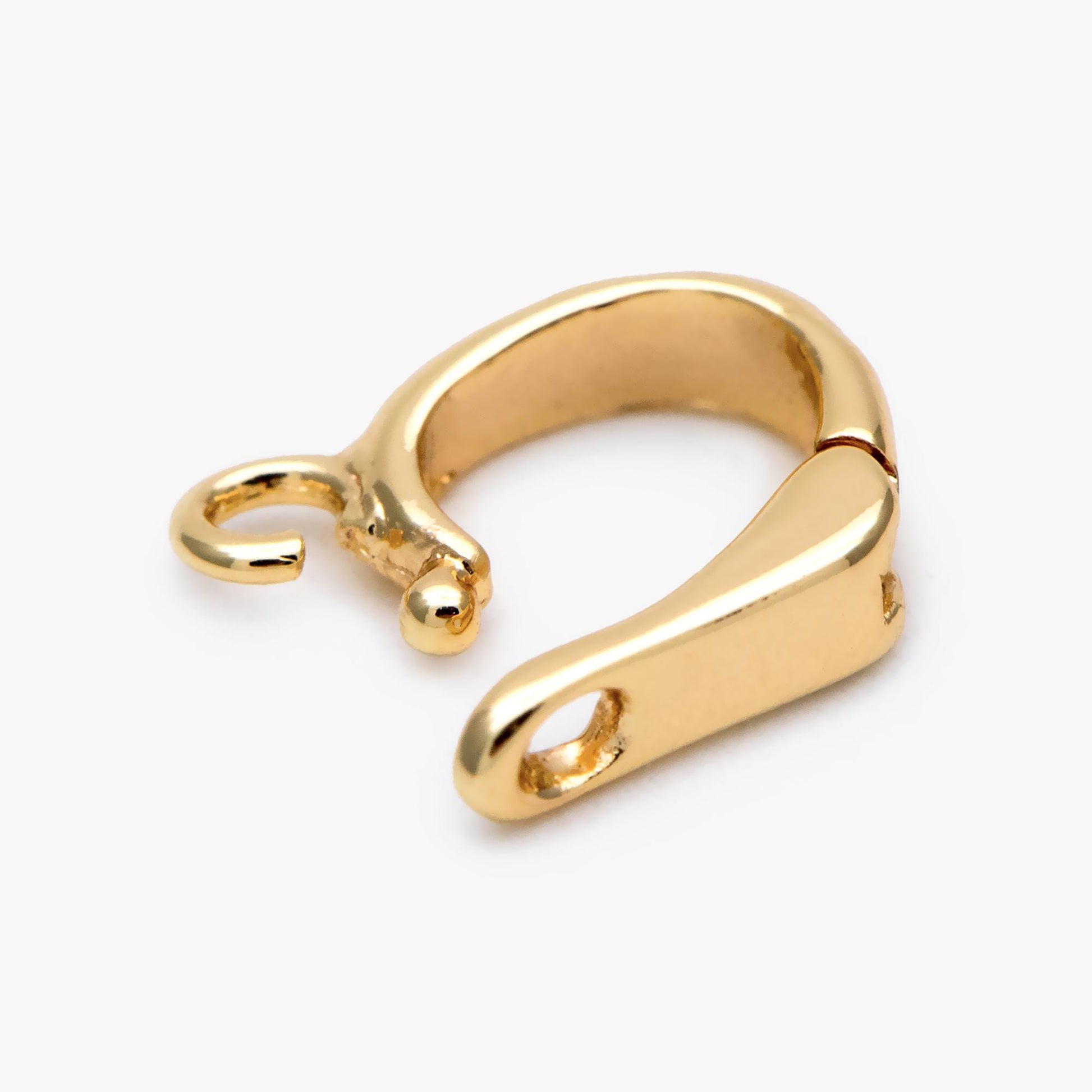 10pcs Gold/ Silver Open Loop Bail, Gold/ Rhodium Plated Bails, Small Bail, Jewelry Bail, Pendant Bails,Necklace Pendant Connector(GB-1468-E)