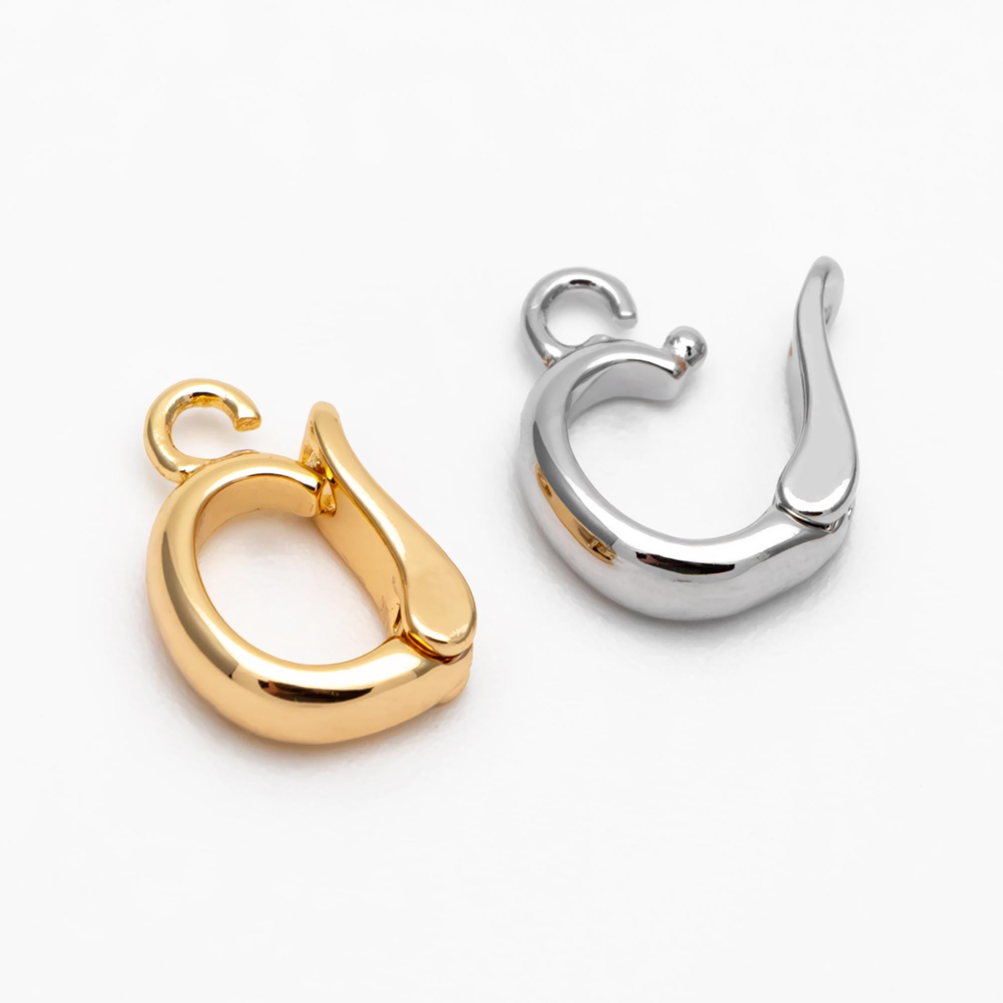 10pcs Gold/ Silver Open Loop Bail, Gold/ Rhodium Plated Bails, Small Bail, Jewelry Bail, Pendant Bails,Necklace Pendant Connector(GB-1468-E)
