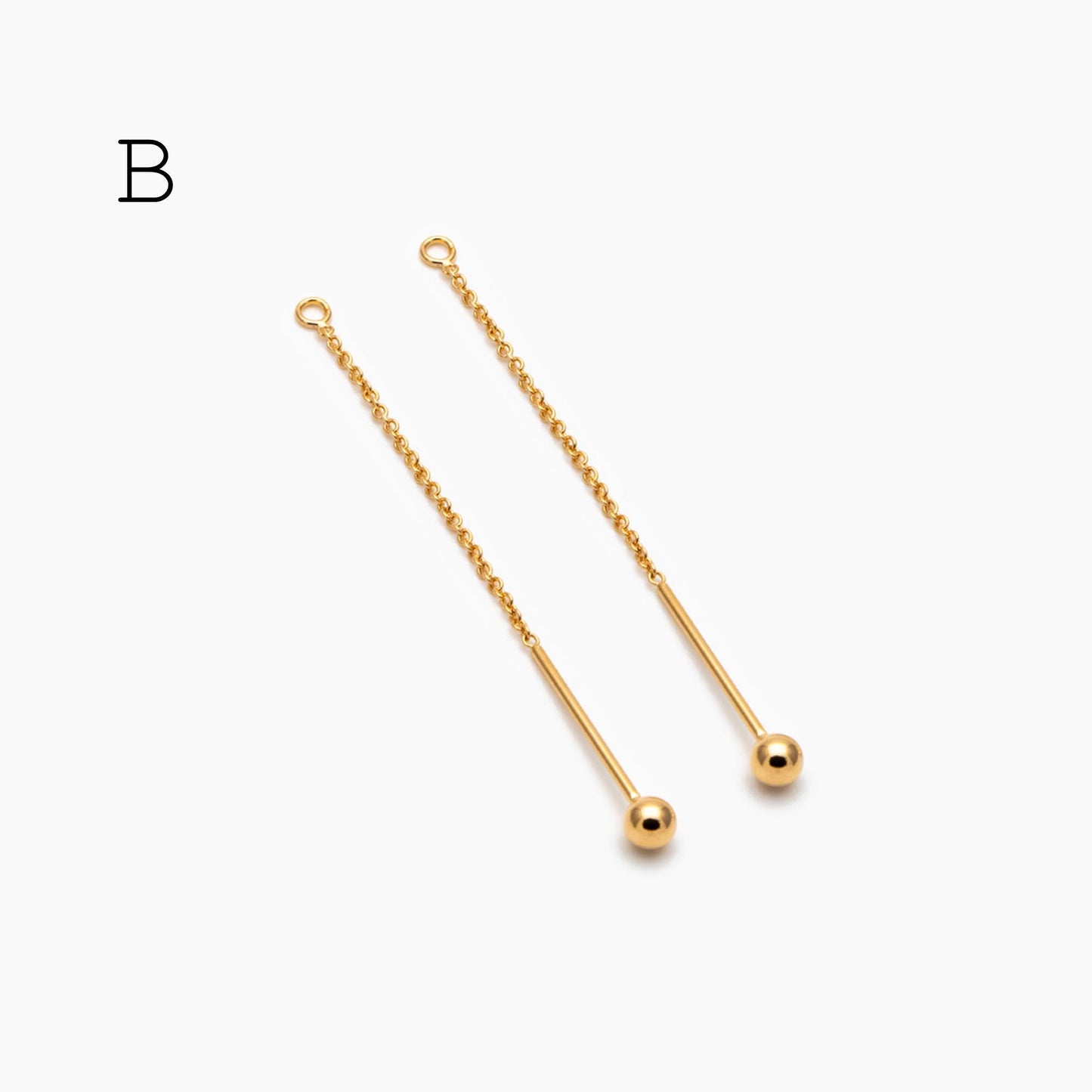 10pcs Gold/ Silver Tone Long Bar Charms , Gold/ Rhodium plated Brass Stick Pendants (GB-1279)