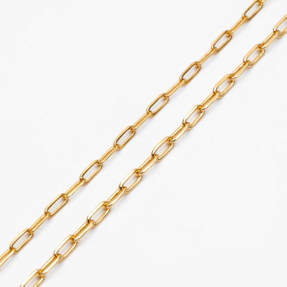 Gold/ Silver Oval Link Chains 1.6/ 2/ 2.4/ 2.8mm, 18K Gold/ Rhodium plated Brass, Craft Supplies, Jewelry Supplies(#LK-346)/ 1 Meter=3.3 ft