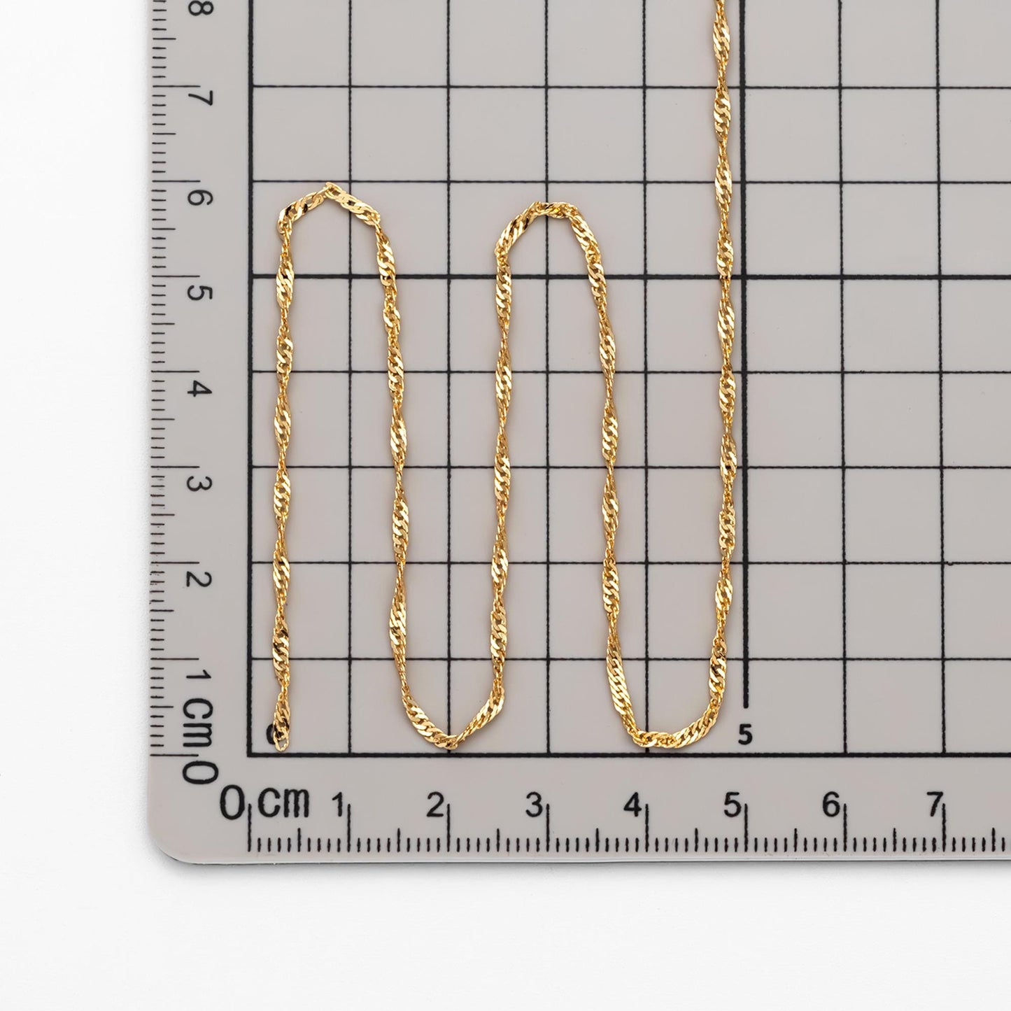 Gold/ Silver/ Rose Gold Twisted Chains 1.8mm, Flat Curb Chain Findings (#LK-427)/ 1 Meter=3.3 ft