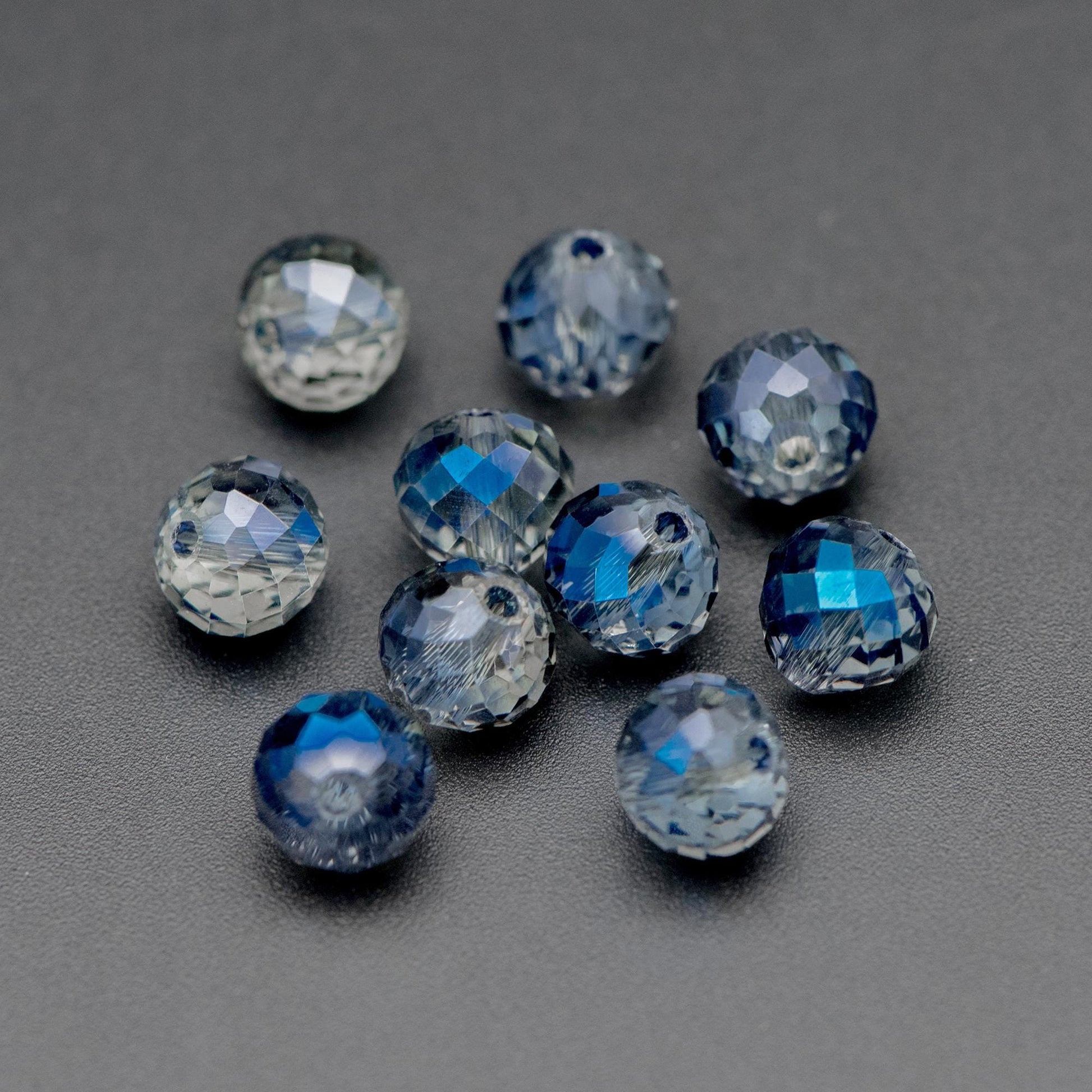 75pcs Crystal Faceted Teardrop Beads 8x7.5mm, Sparkly Glass Pear Beads, （TS-97）