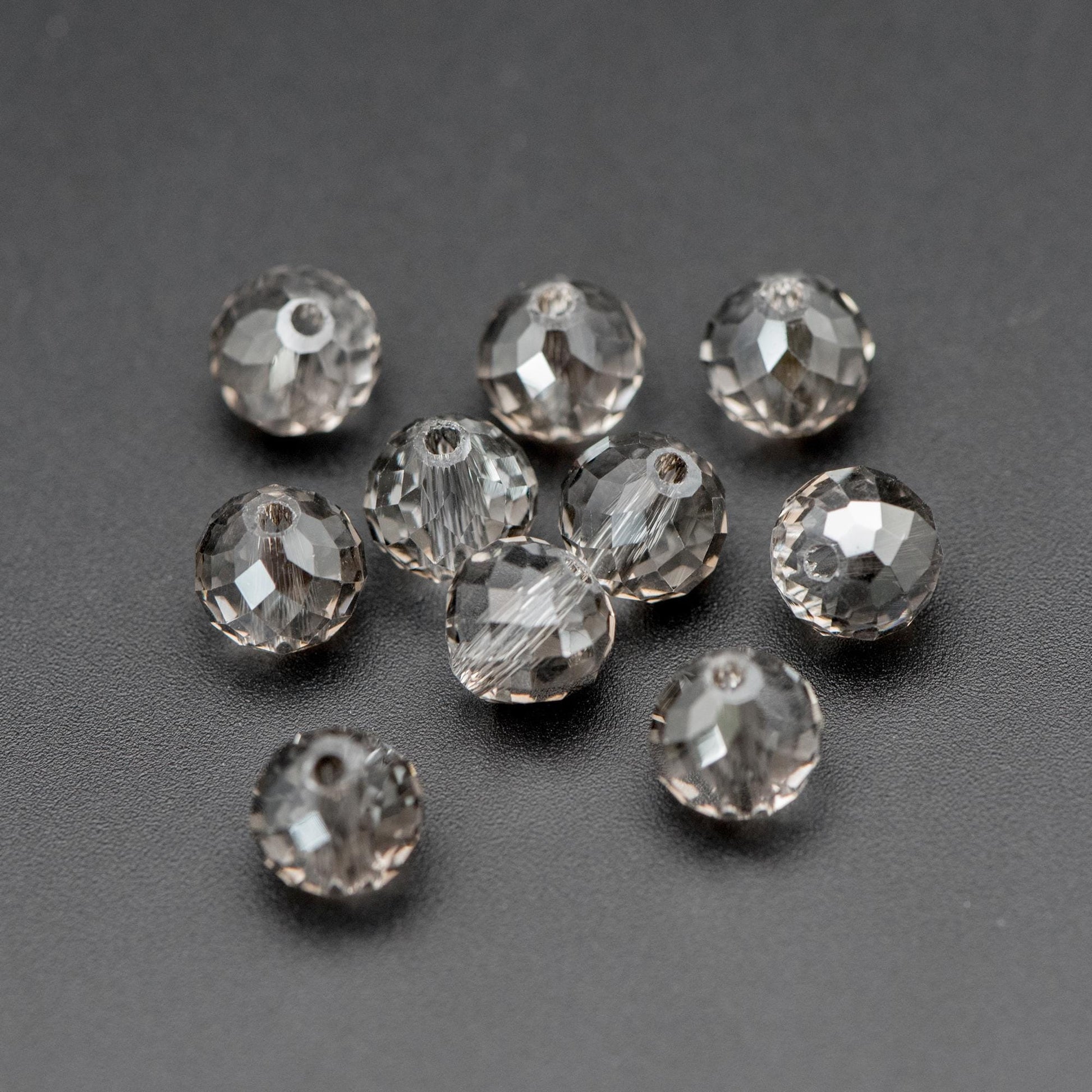 75pcs Crystal Faceted Teardrop Beads 8x7.5mm, Sparkly Glass Pear Beads, （TS-97）