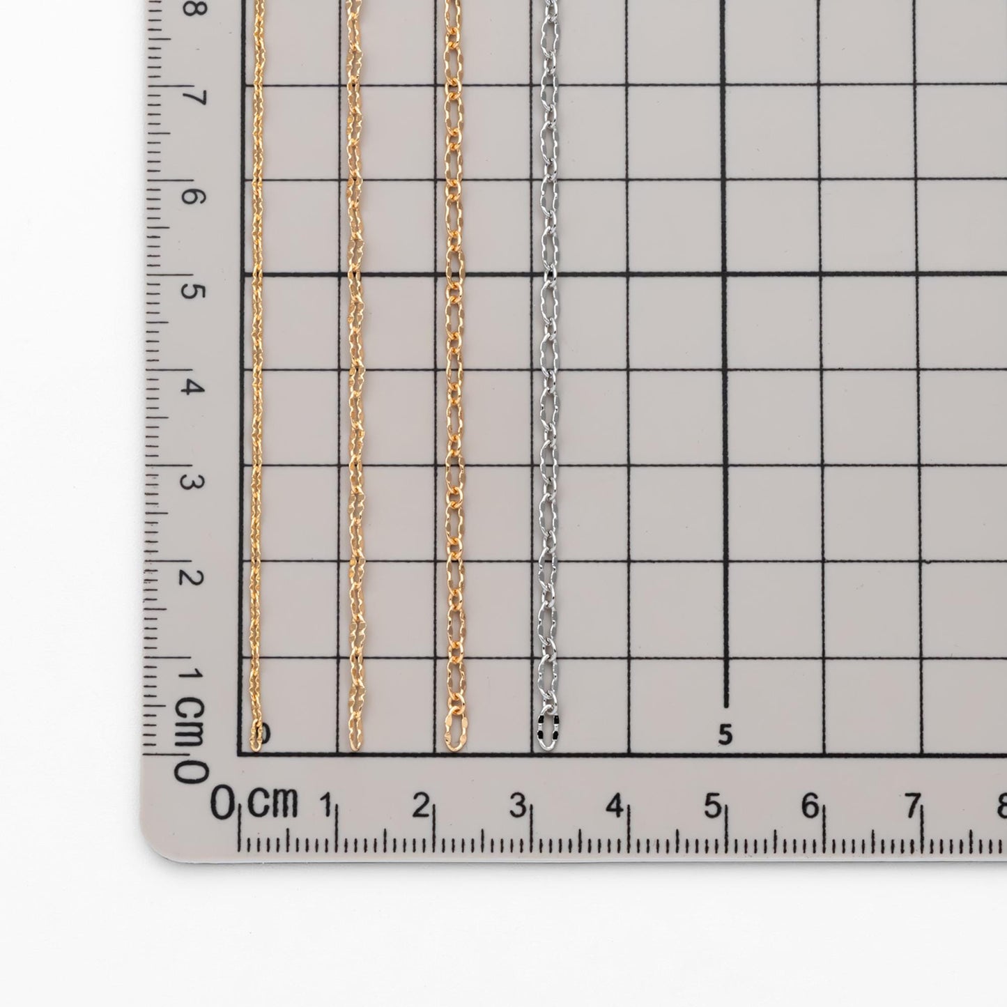 Gold/ Rhodium plated Brass Oval Cable Chains, Real Gold/ Silver Decorative Designer Chain 1.5/ 2.1/ 2.5mm (#LK-150)/ 1 Meter=3.3 ft