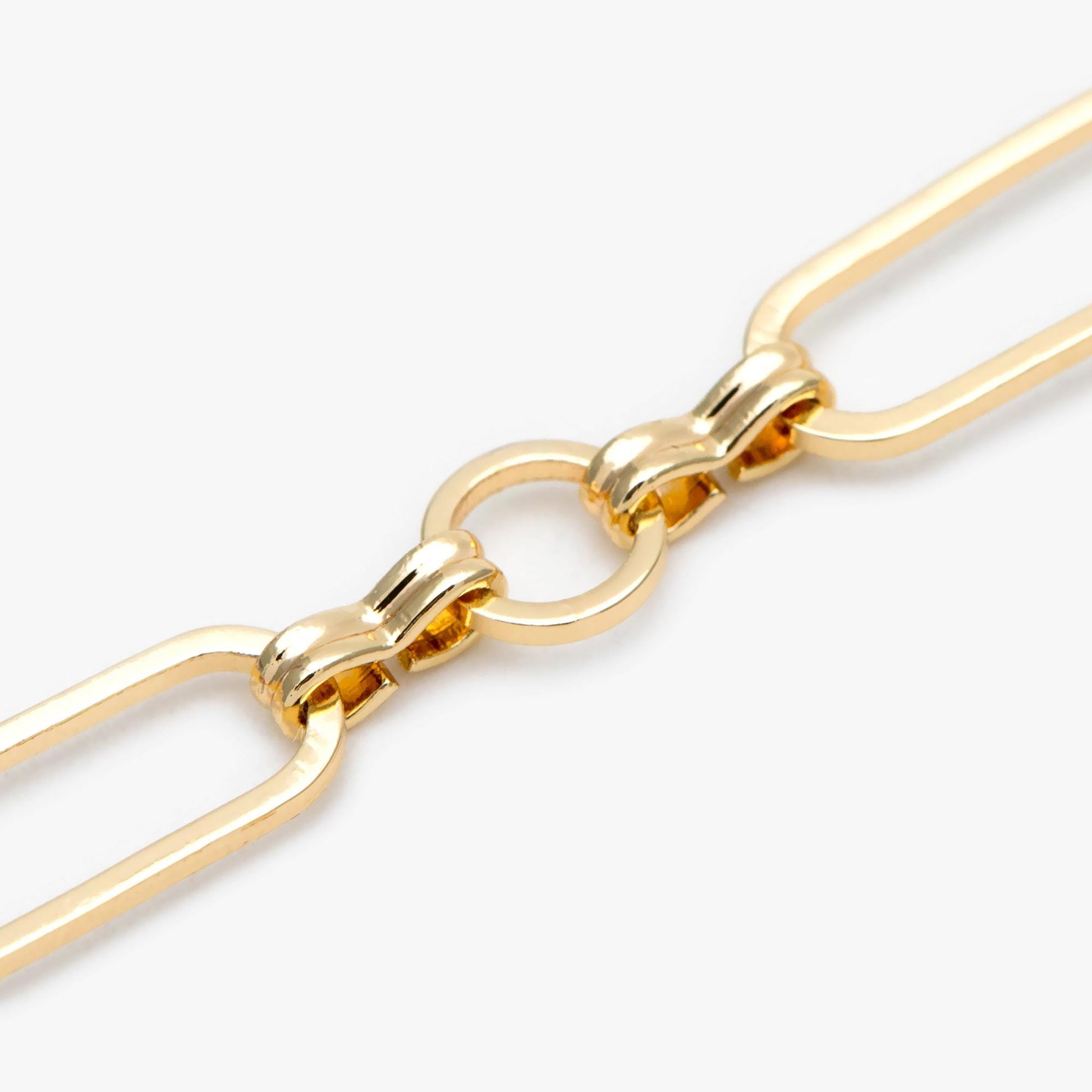 Long Oval Chains 6mm, 18K Gold plated Brass, Geometric Chain Findings Wholesale (#LK-435)/ 1 Meter=3.3 ft