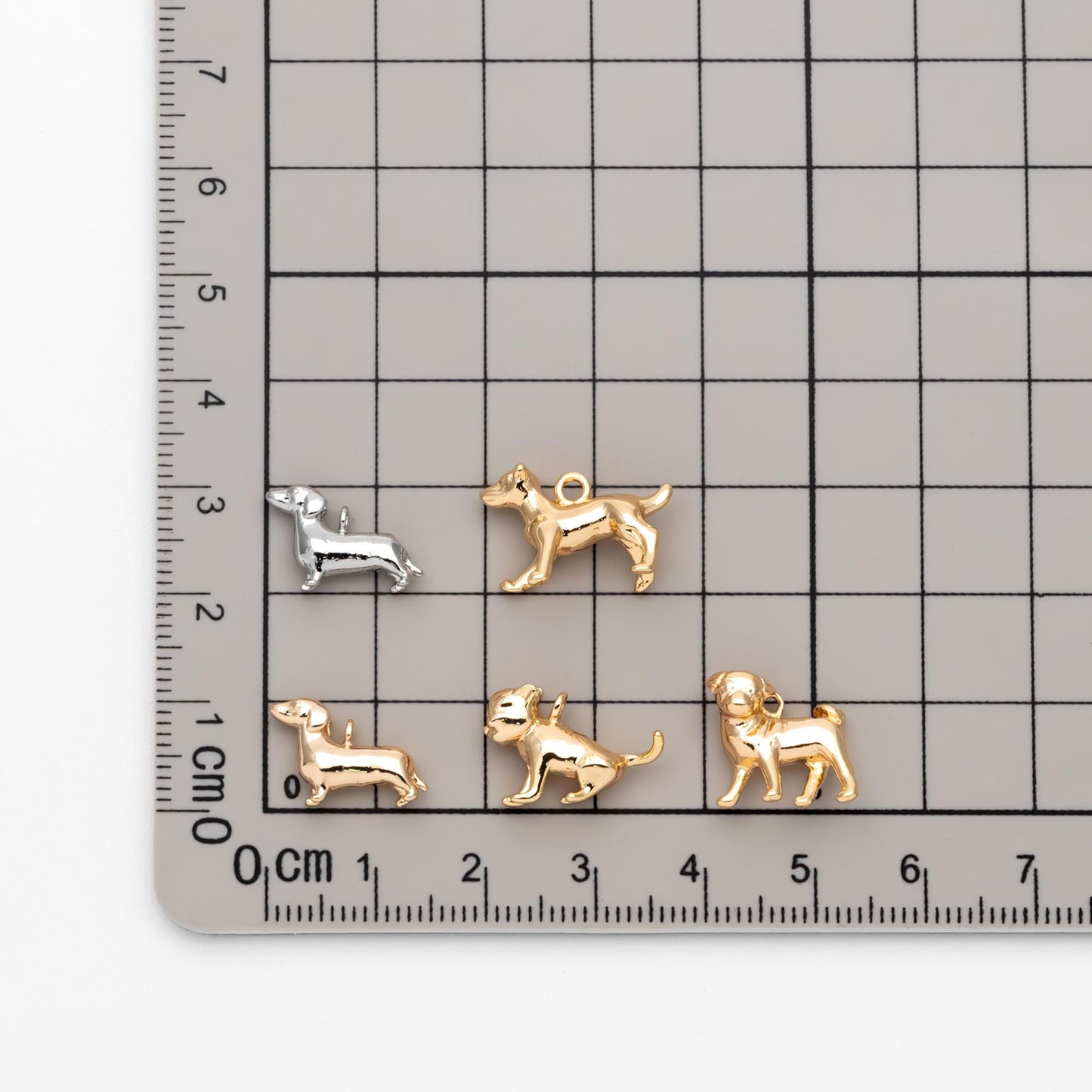 10pcs Gold/ Silver 3D Dog Charm, Gold/ Rhodium plated Brass, Jewelry Making, Diy Material, Jewelry Supplies (GB-2668)