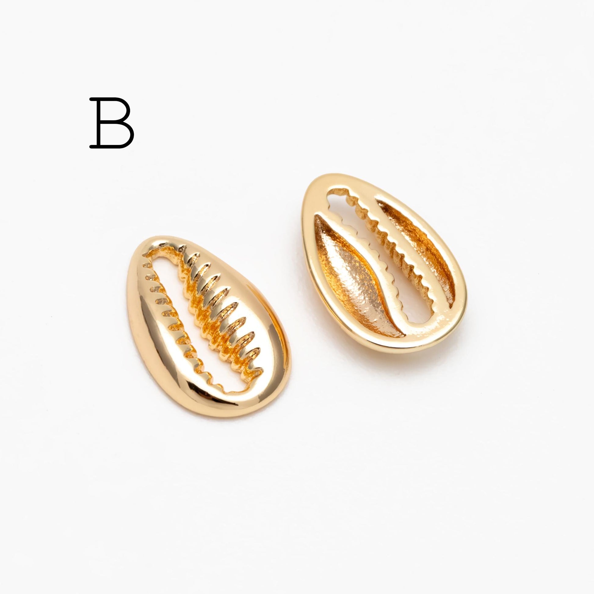 10pcs Gold Ocean Charms, 18K Gold plated Brass Beach Charms, DIY Supplies Wholesale (GB-3936)