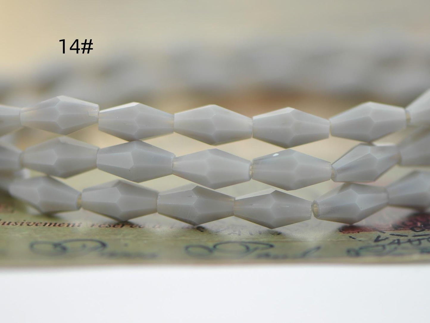 Rice Oval Faceted Crystal Glass beads 4x8mm Long Bicone Beads-(SG-04)/ 70pcs