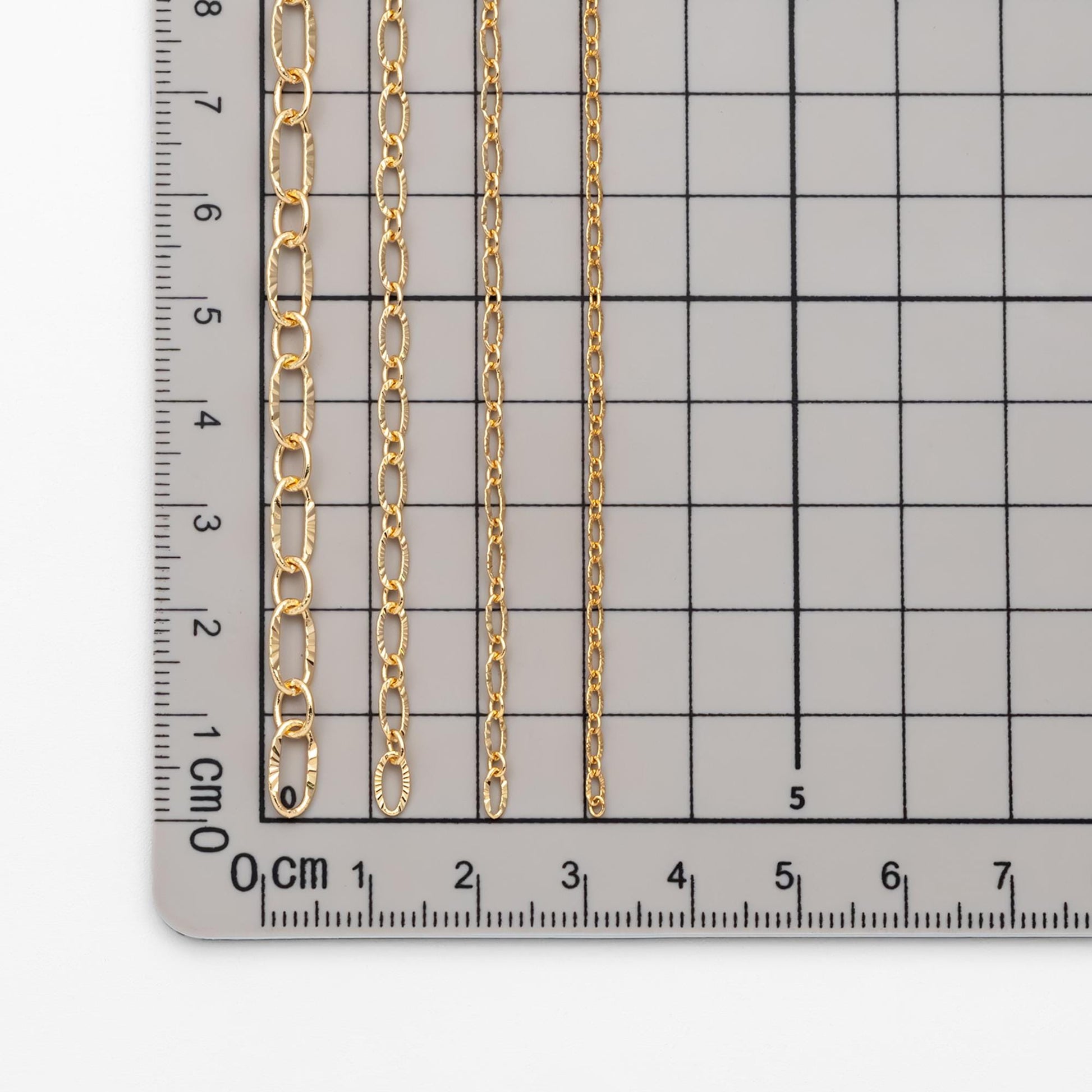 Gold plated Brass Cable Chains, 2/ 2.5 / 3.4 /4.8mm, DIY Necklace Components Wholesale, (#LK-289)/ 1 Meter=3.3 ft