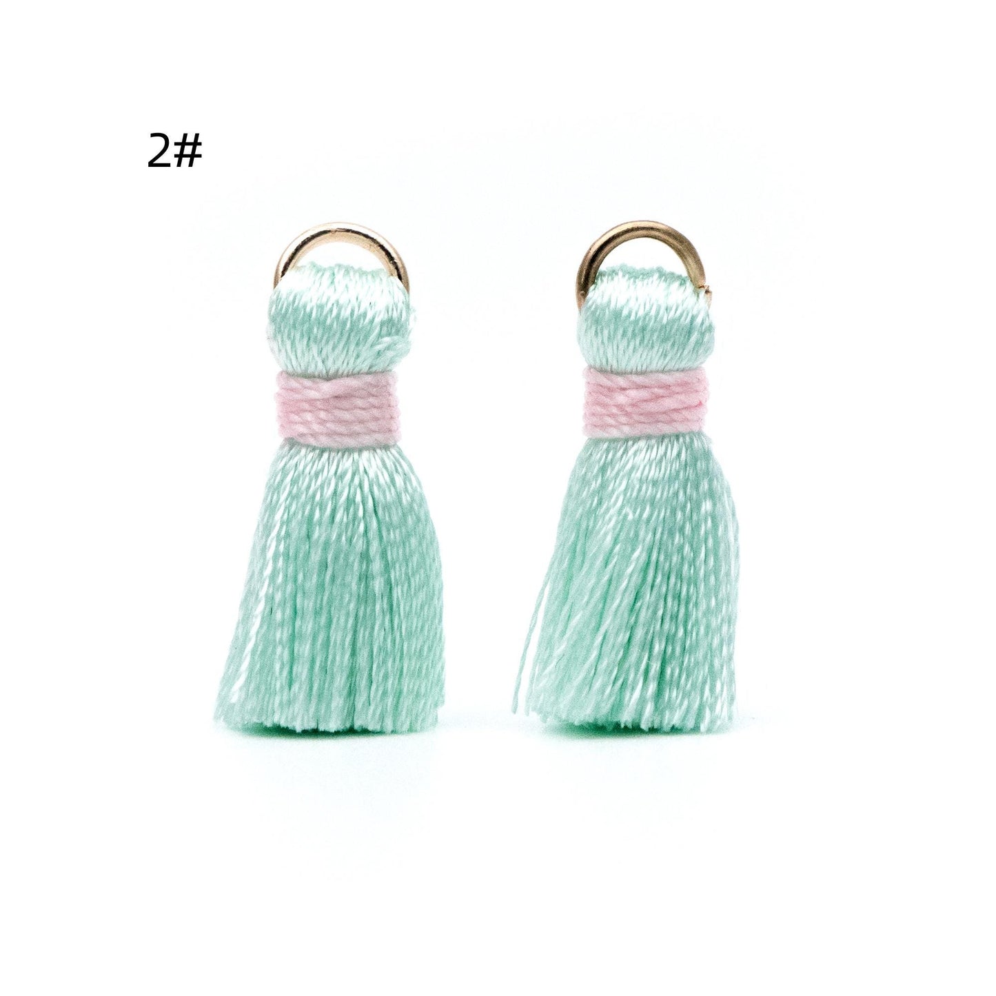 10pcs Silk Tassels, Silky Tassels Wholesale, 24mm Small Tassel Charms, (FB-032)