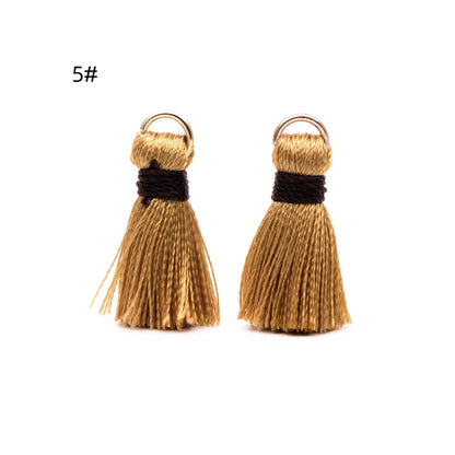 10pcs Silk Tassels, Silky Tassels Wholesale, 24mm Small Tassel Charms, (FB-032)