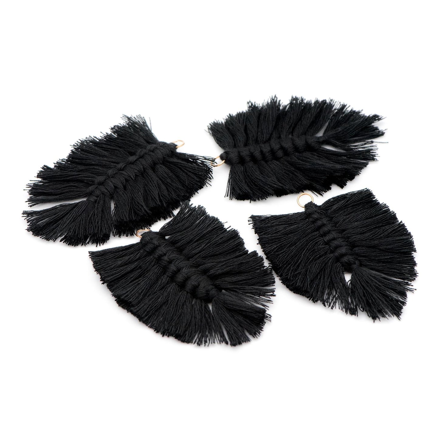 4pcs Tiered Cotton Tassels 100mm, 10 Layers Large Tassel Charms, Tassel Pendants (FB-049)