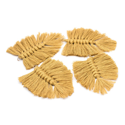 4pcs Tiered Cotton Tassels 100mm, 10 Layers Large Tassel Charms, Tassel Pendants (FB-049)
